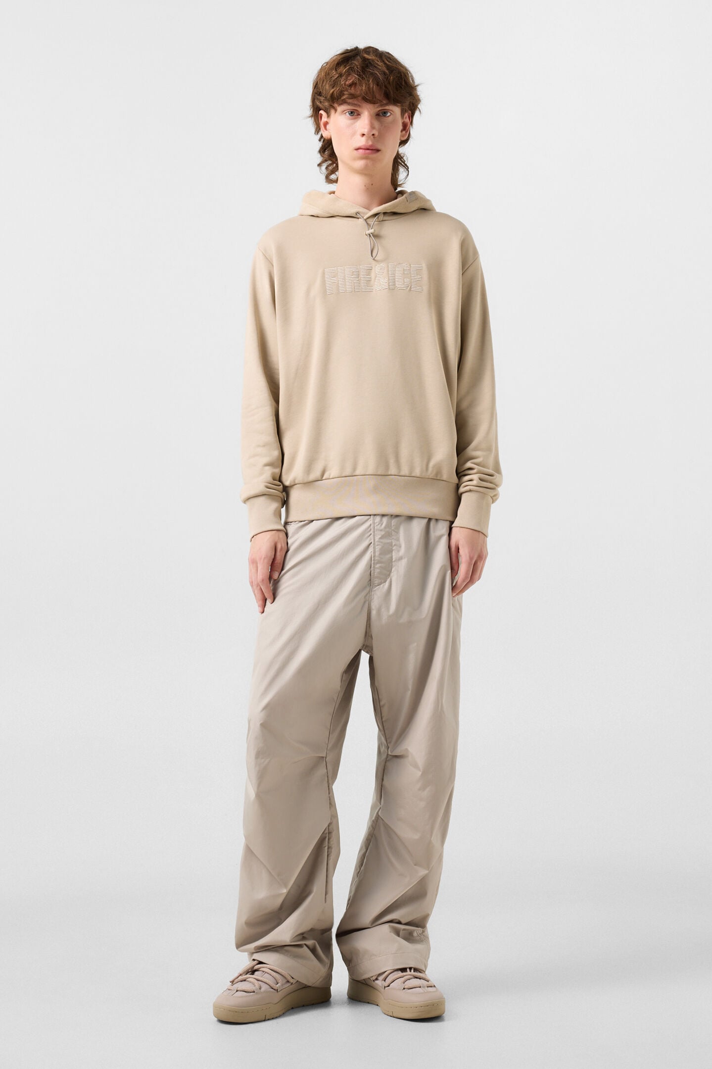 Kristan cotton hoodie Beige