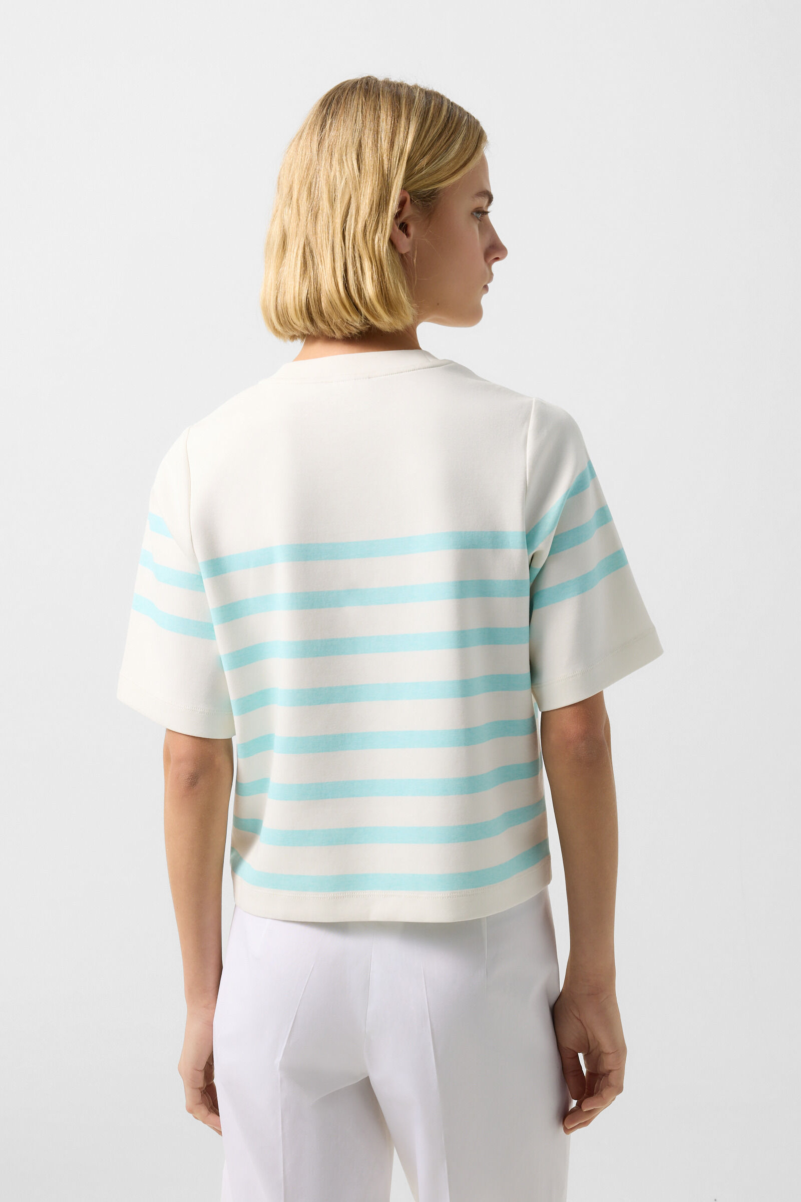 Shirt Stacey Off-white/light blue