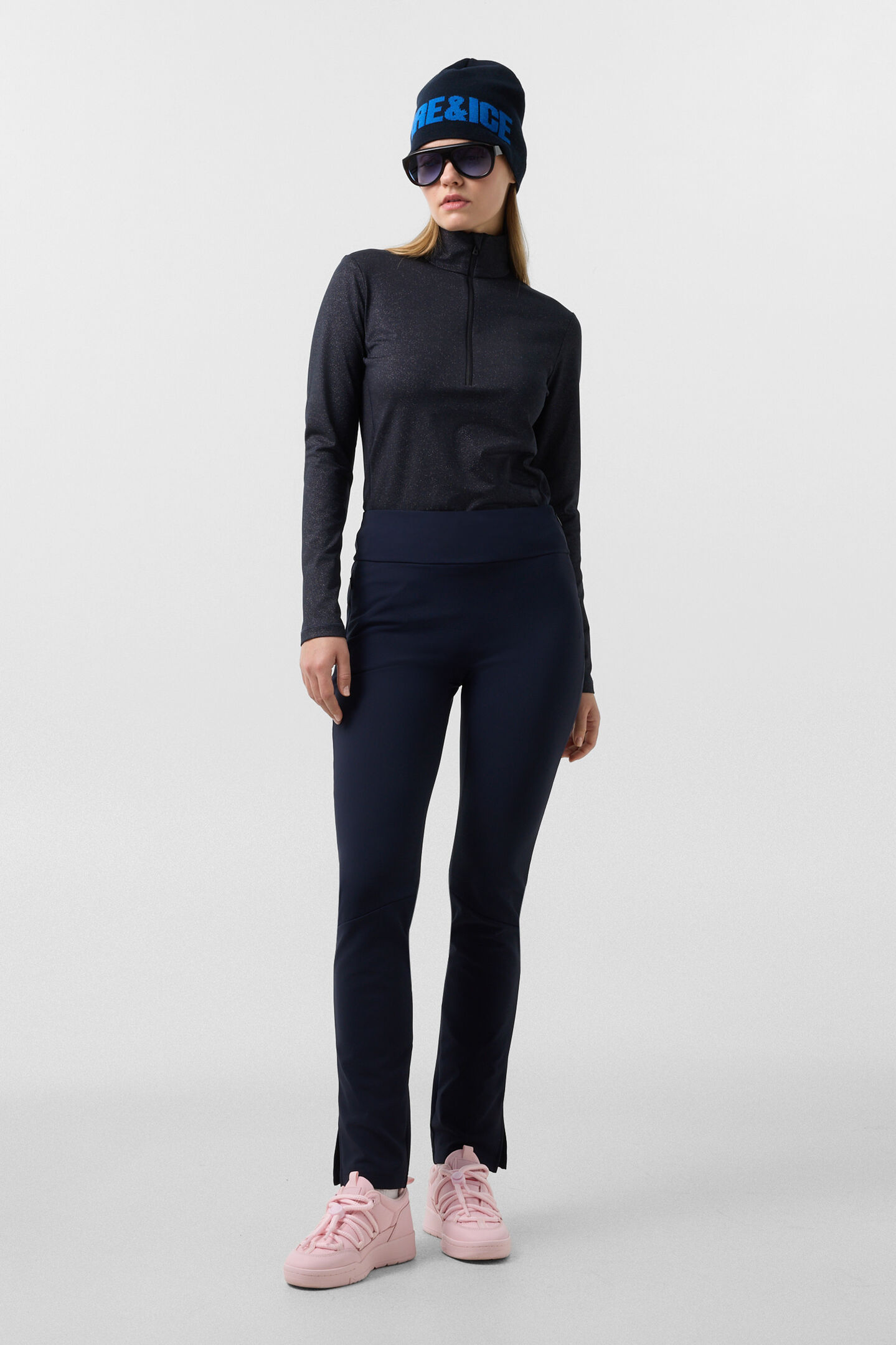 Camel Functional Trousers Navy