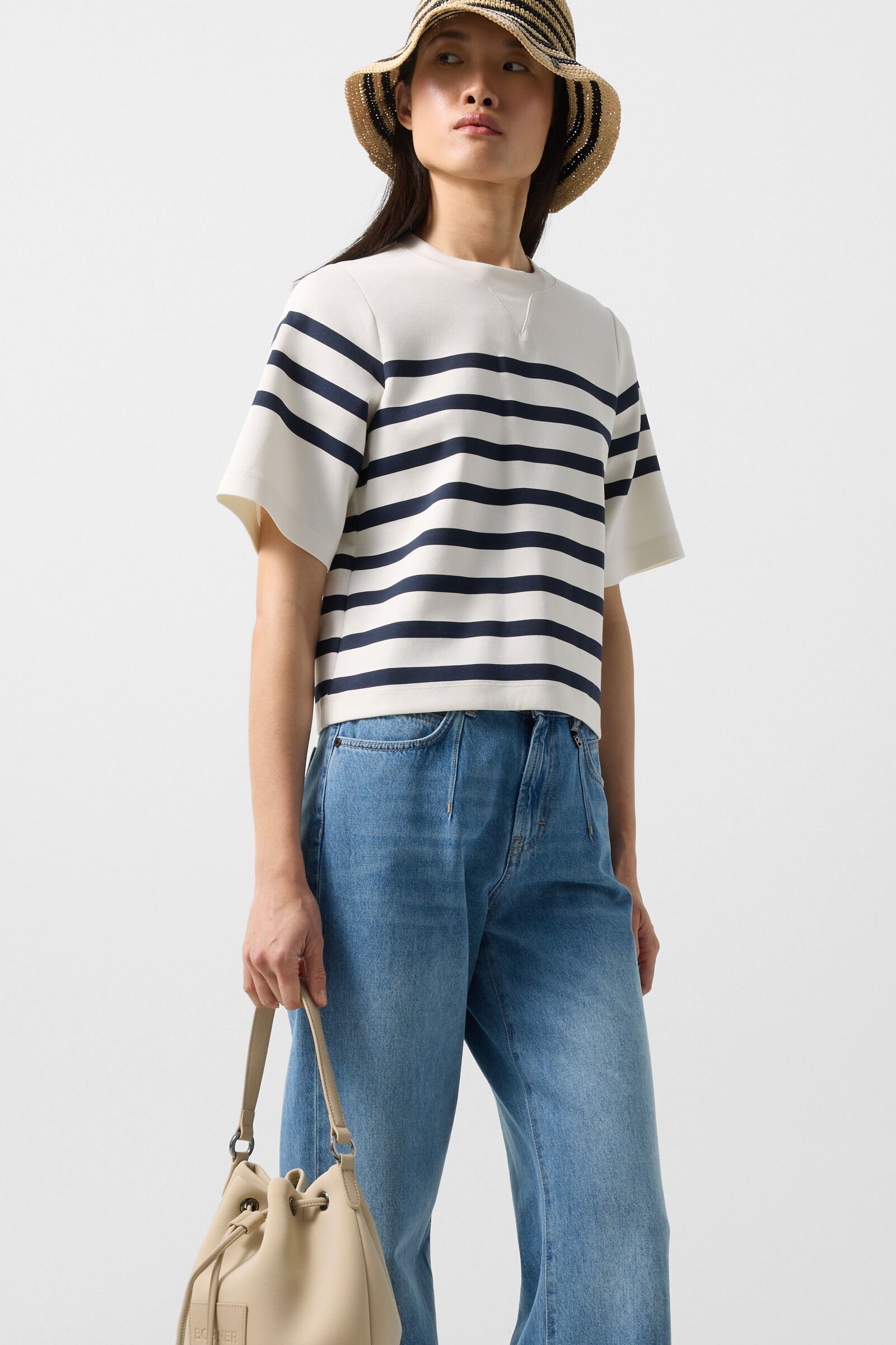 Shirt Stacey Off-white/navy blue