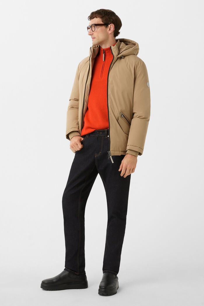 Pure new wool cashmere troyer Derek Coral Pure new wool cashmere troyer Derek Coral