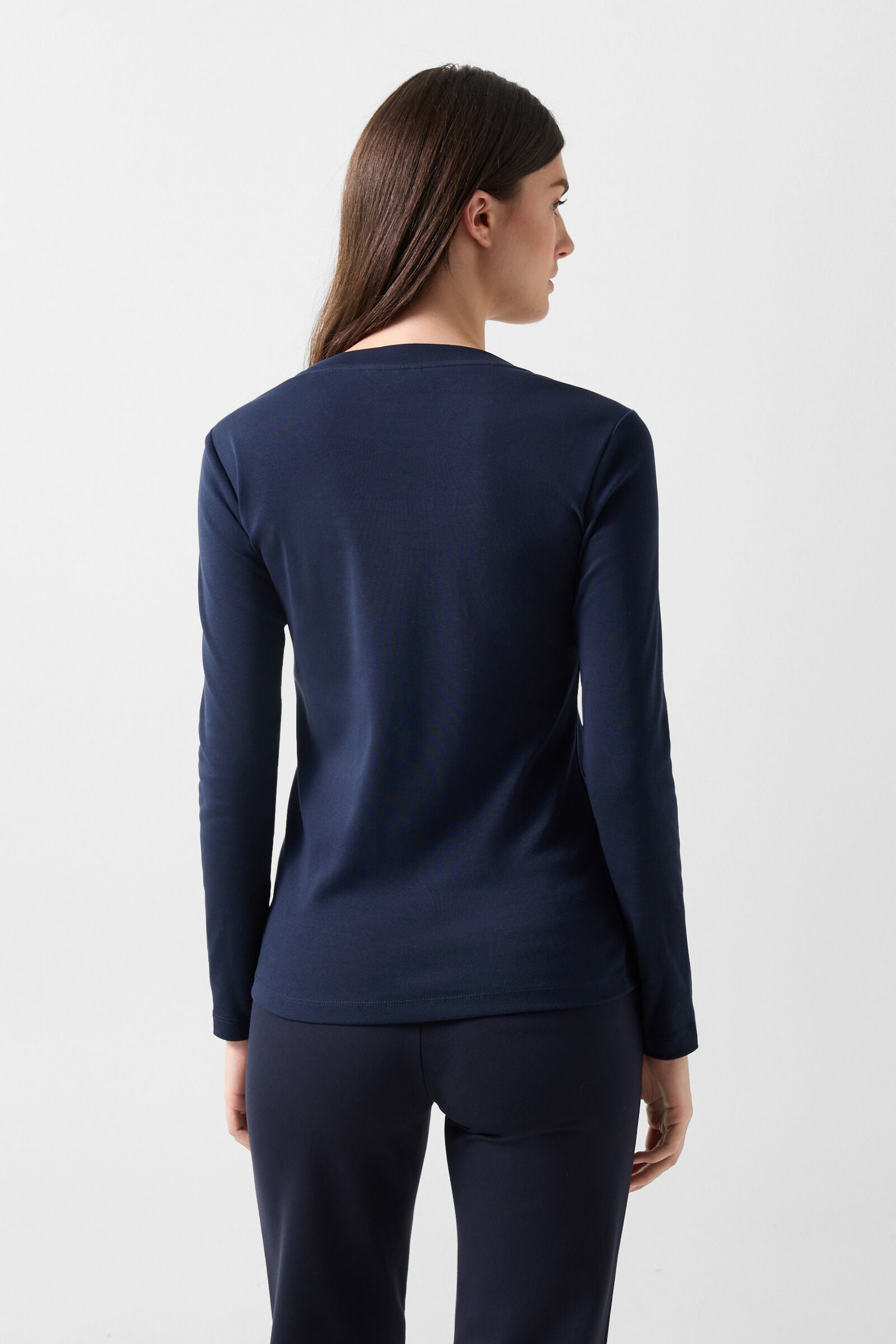 Baumwoll-Longsleeve Nikini Navy