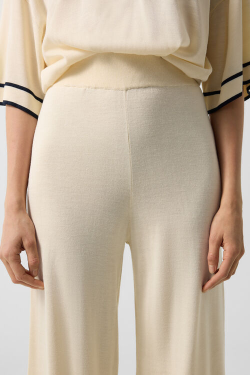 Paula knitted trousers Cream