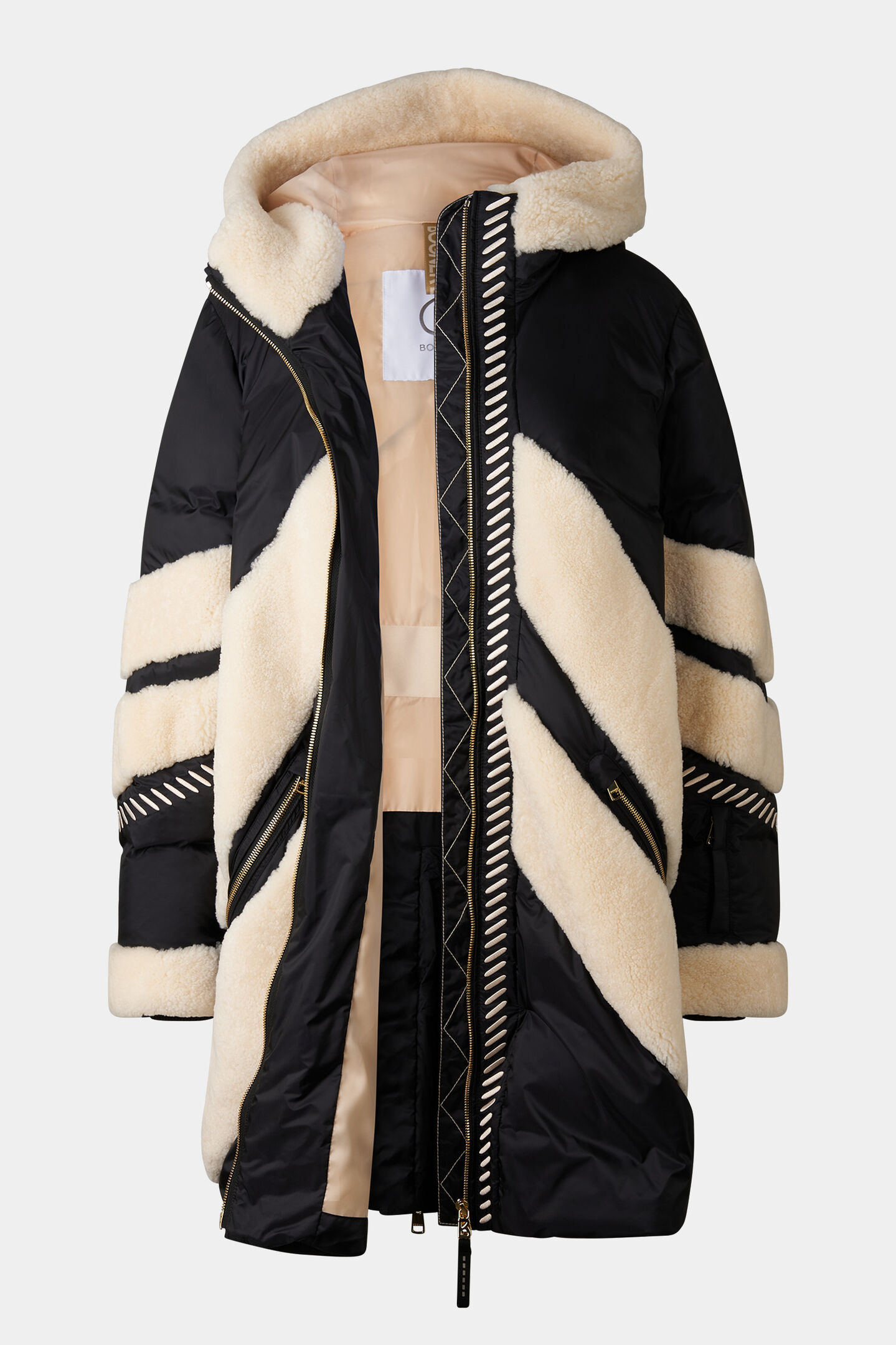 Daunenparka Amila Schwarz/Creme