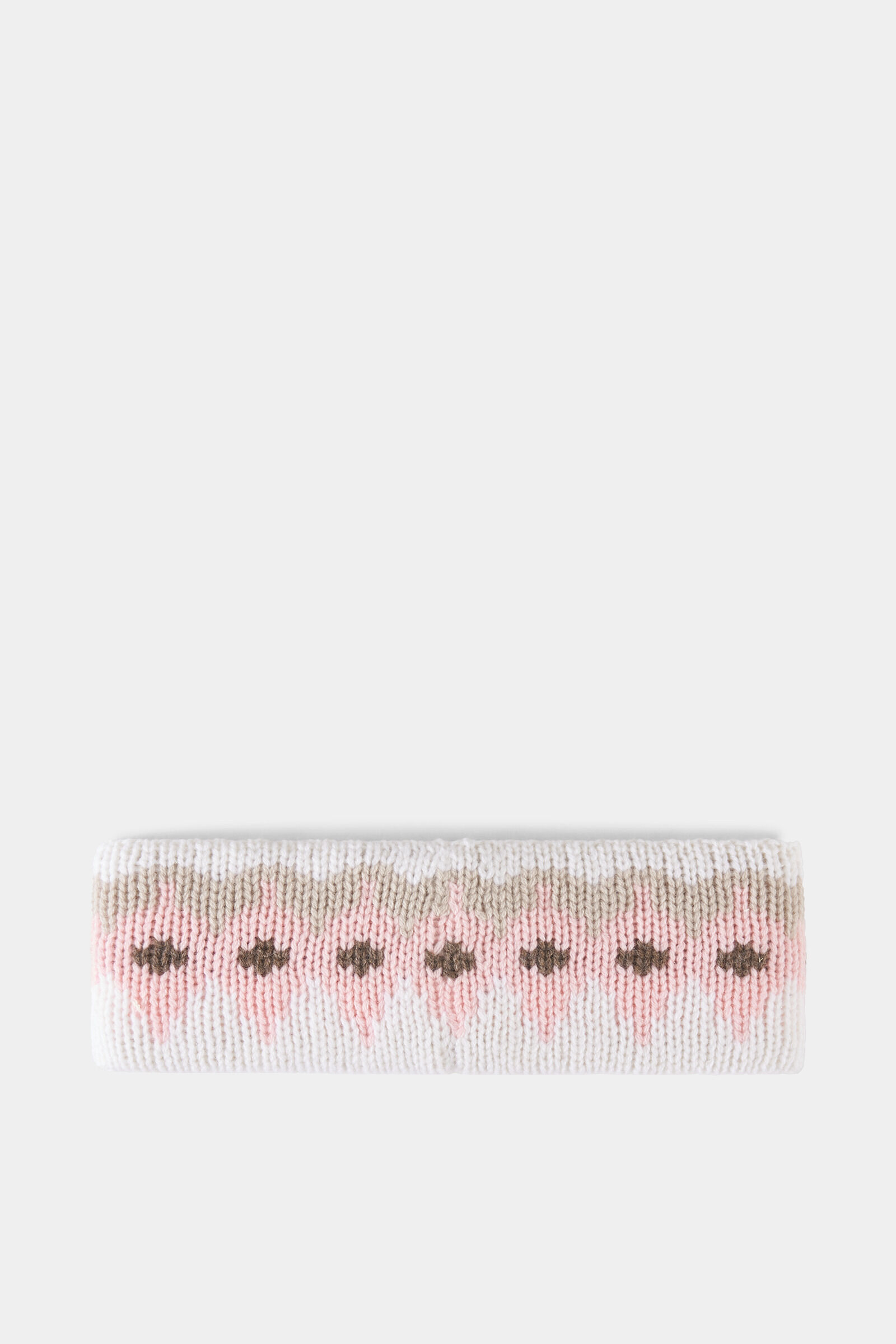 Loca cashmere headband Pink/Off-white