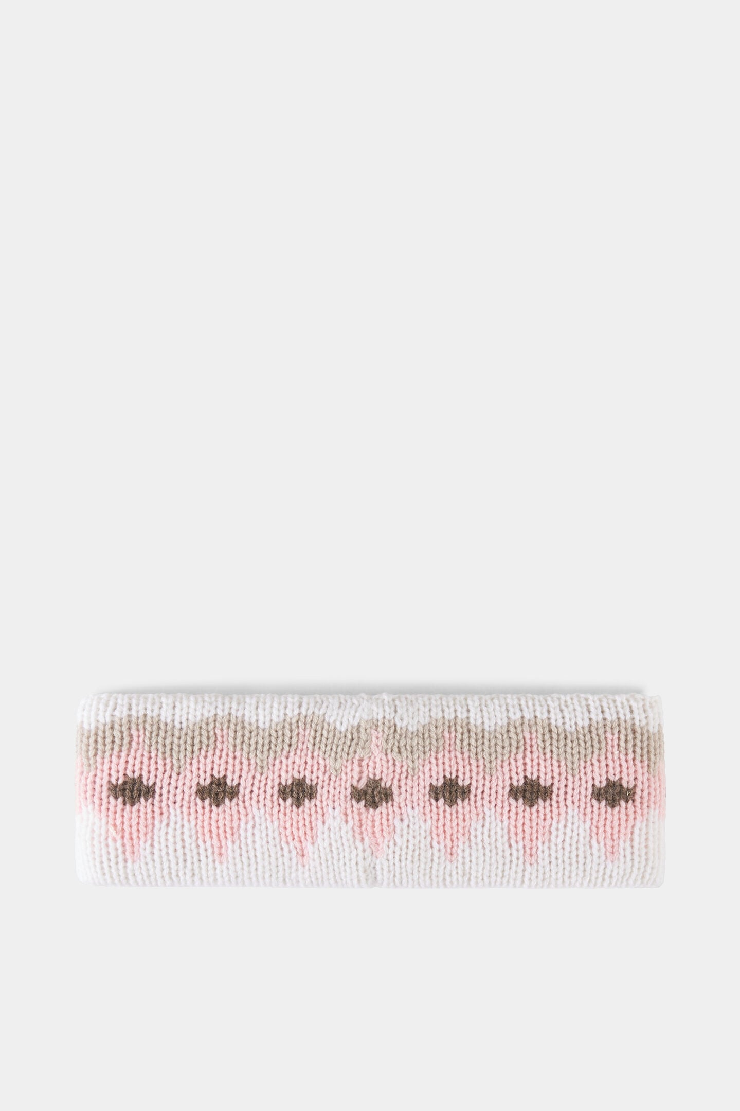 Loca cashmere headband Pink/Off-white