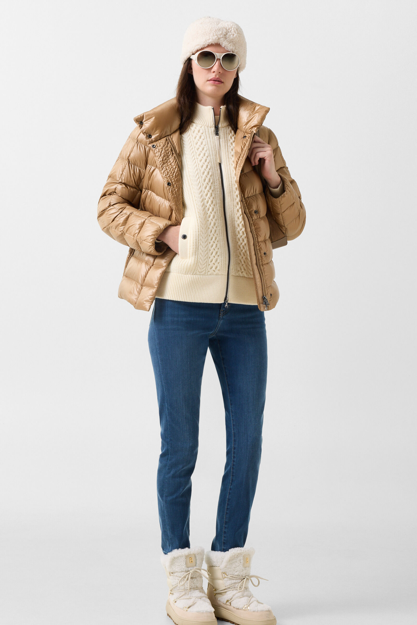 Zamila Knitted Quilted Jacket Off-White
