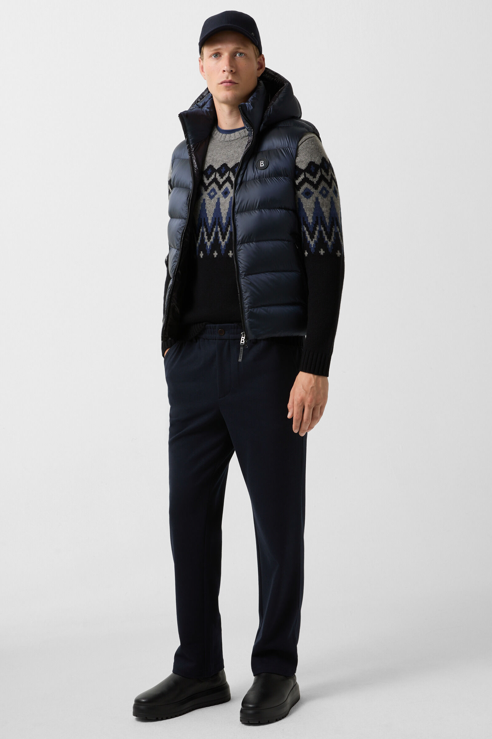 Norwegian jumper Ron Navy blue/grey