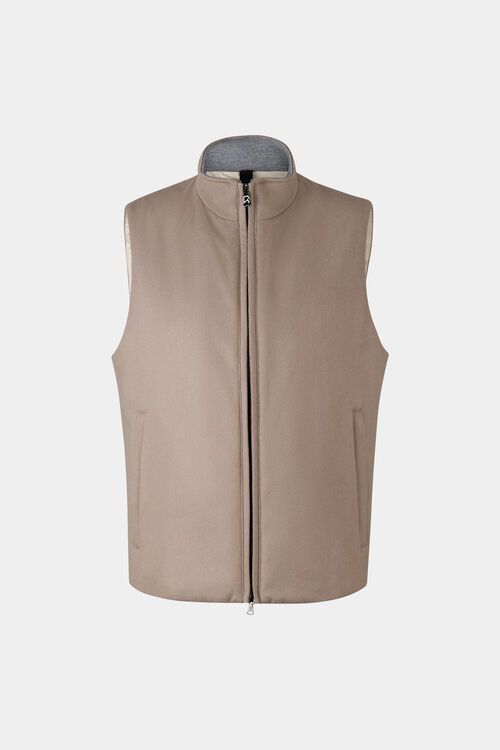Cashmere waistcoat Nero Greige