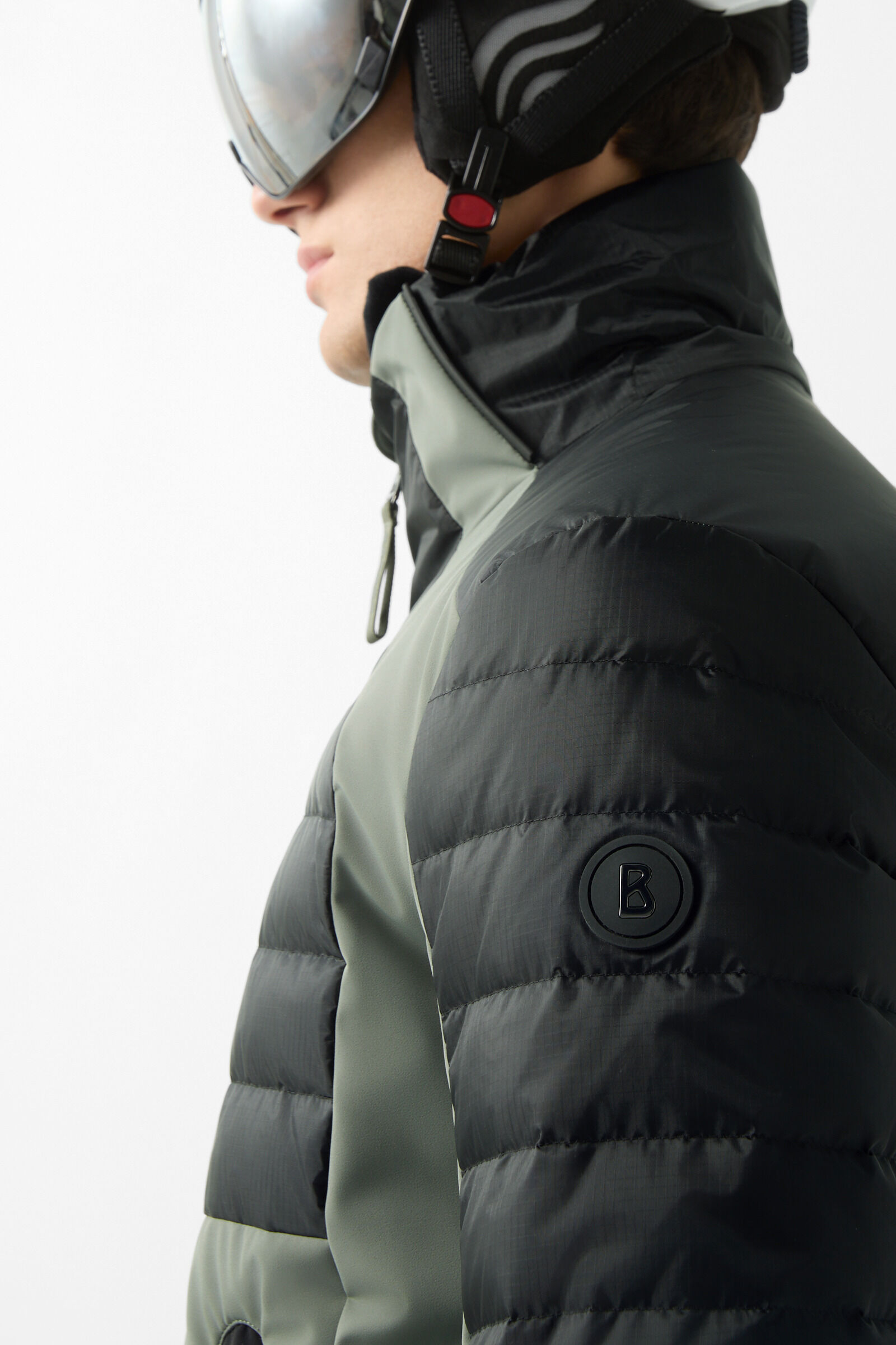 Henik down ski jacket Eucalyptus/black