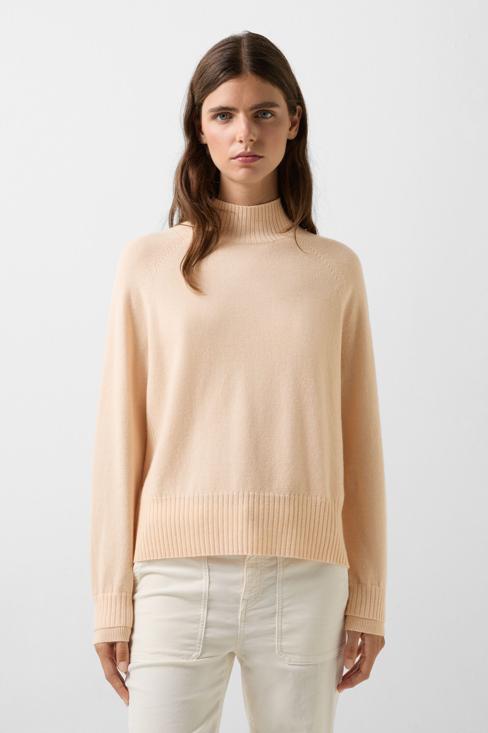 Lysanne virgin wool jumper Apricot