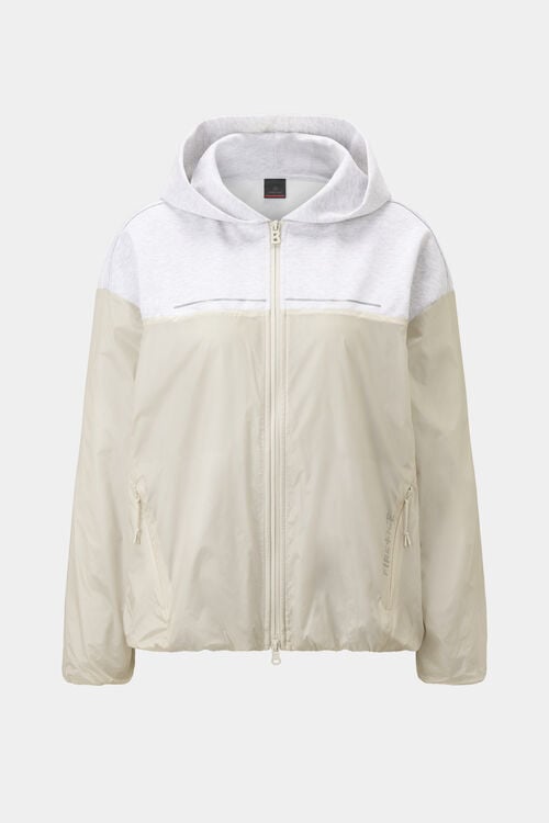 Hybrid-Sweatjacke Elin Sand/Hellgrau