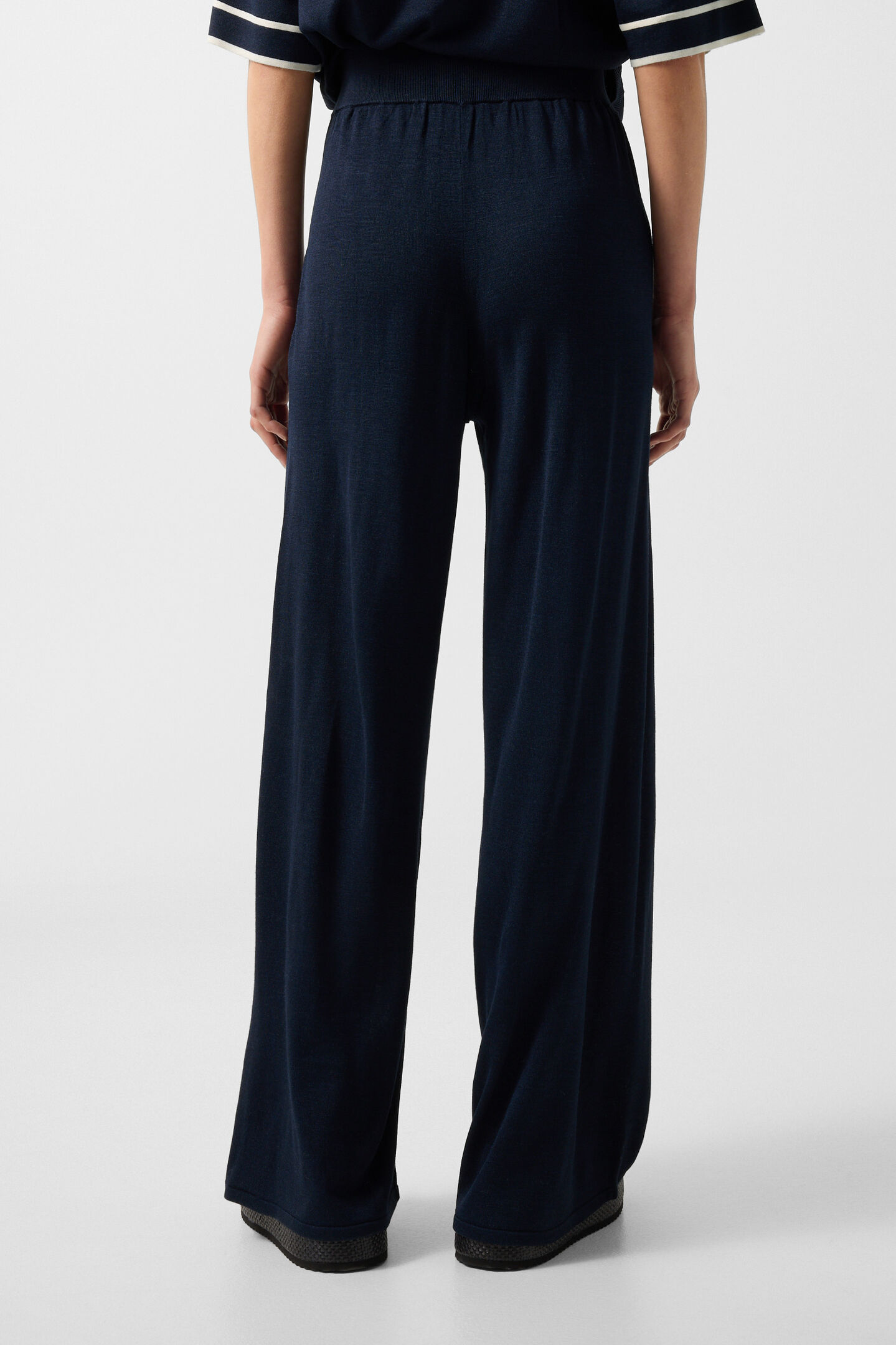 Pantalon en tricot Paula Bleu marine