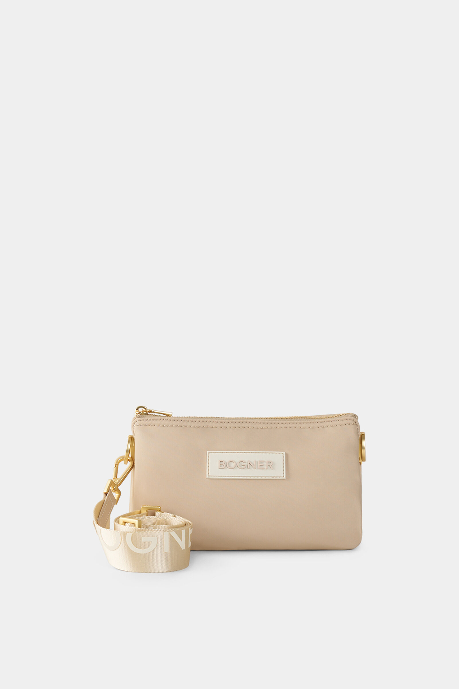 Schultertasche Saxon Taja Beige