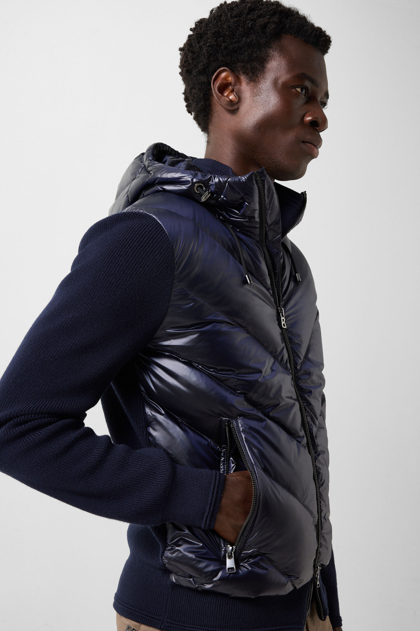 Veste en maille hybride Zisco Bleu marine