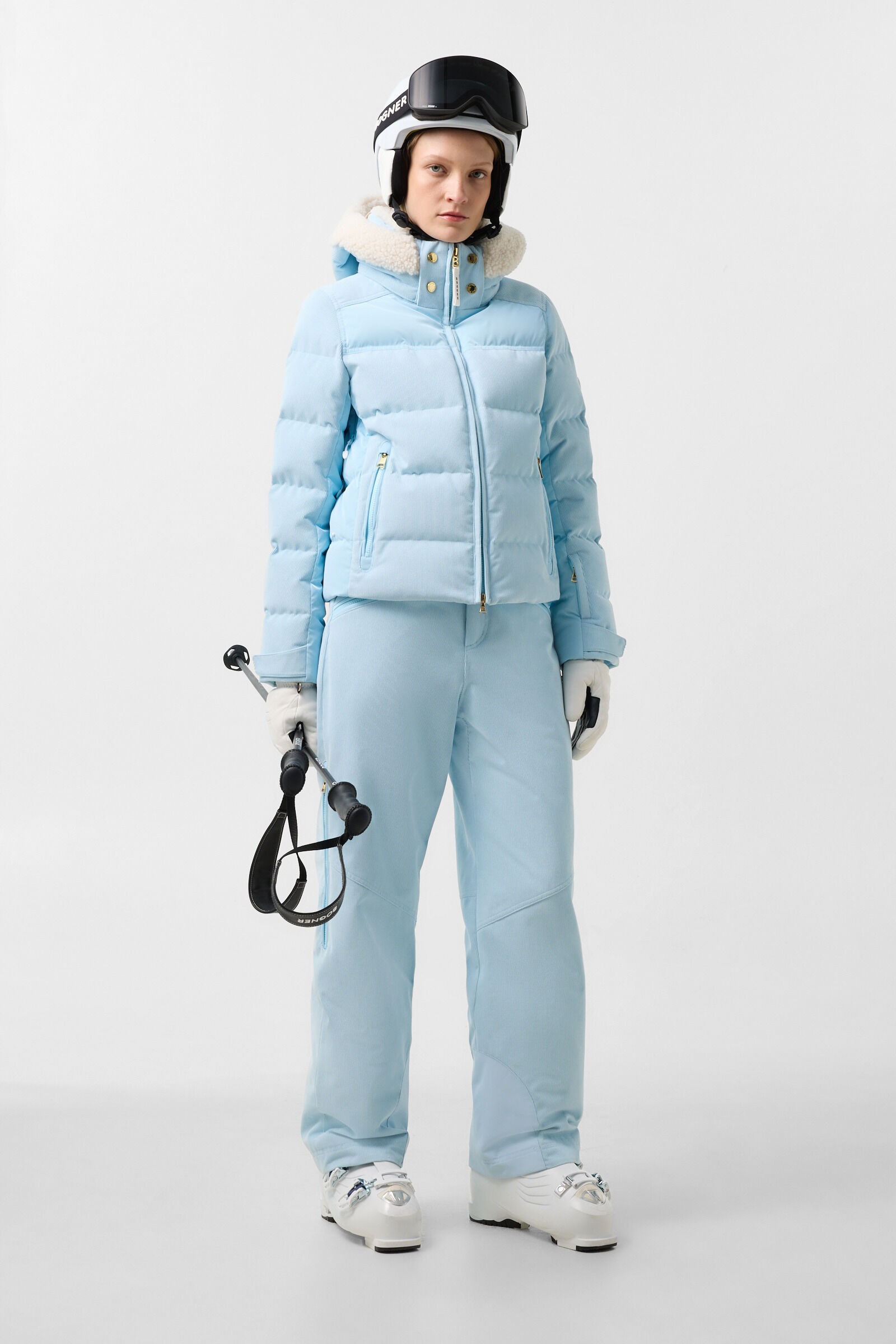 Minu Cord Down Ski Jacket Light blue