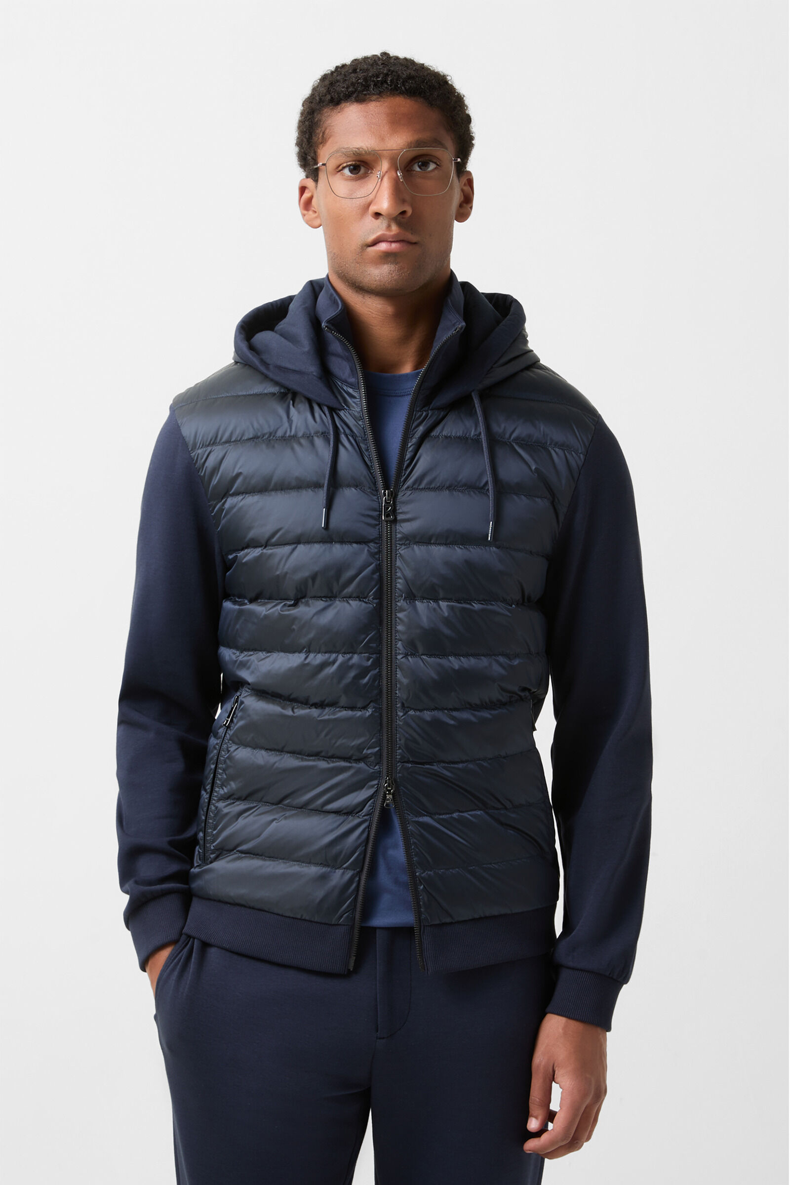 Sven hybrid jersey jacket Navy blue
