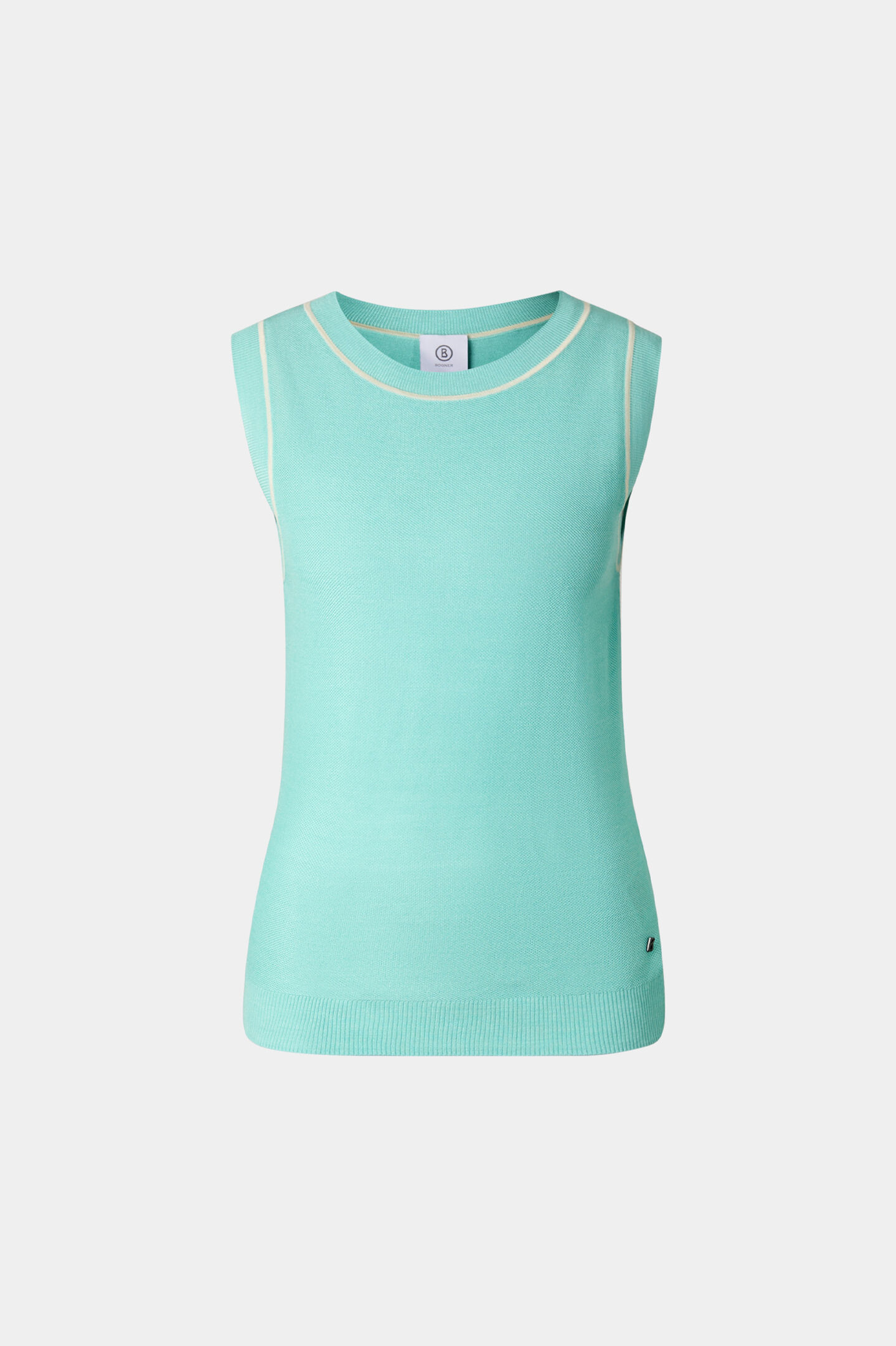 Strick-Top Phia Cyan-Blau