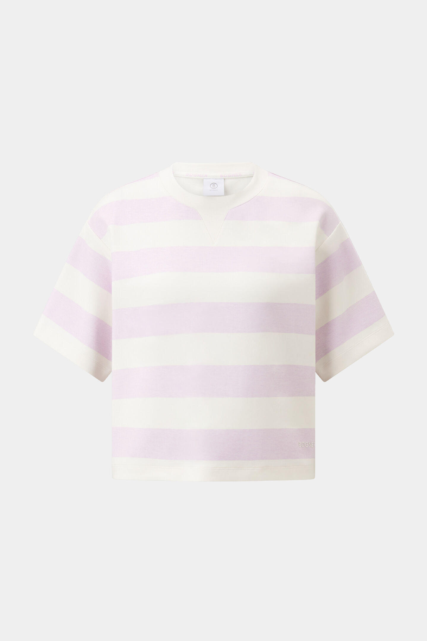 Stacey short-sleeved sweater Lilac/Off-White
