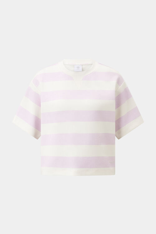Stacey short-sleeved sweater Lilac/Off-White