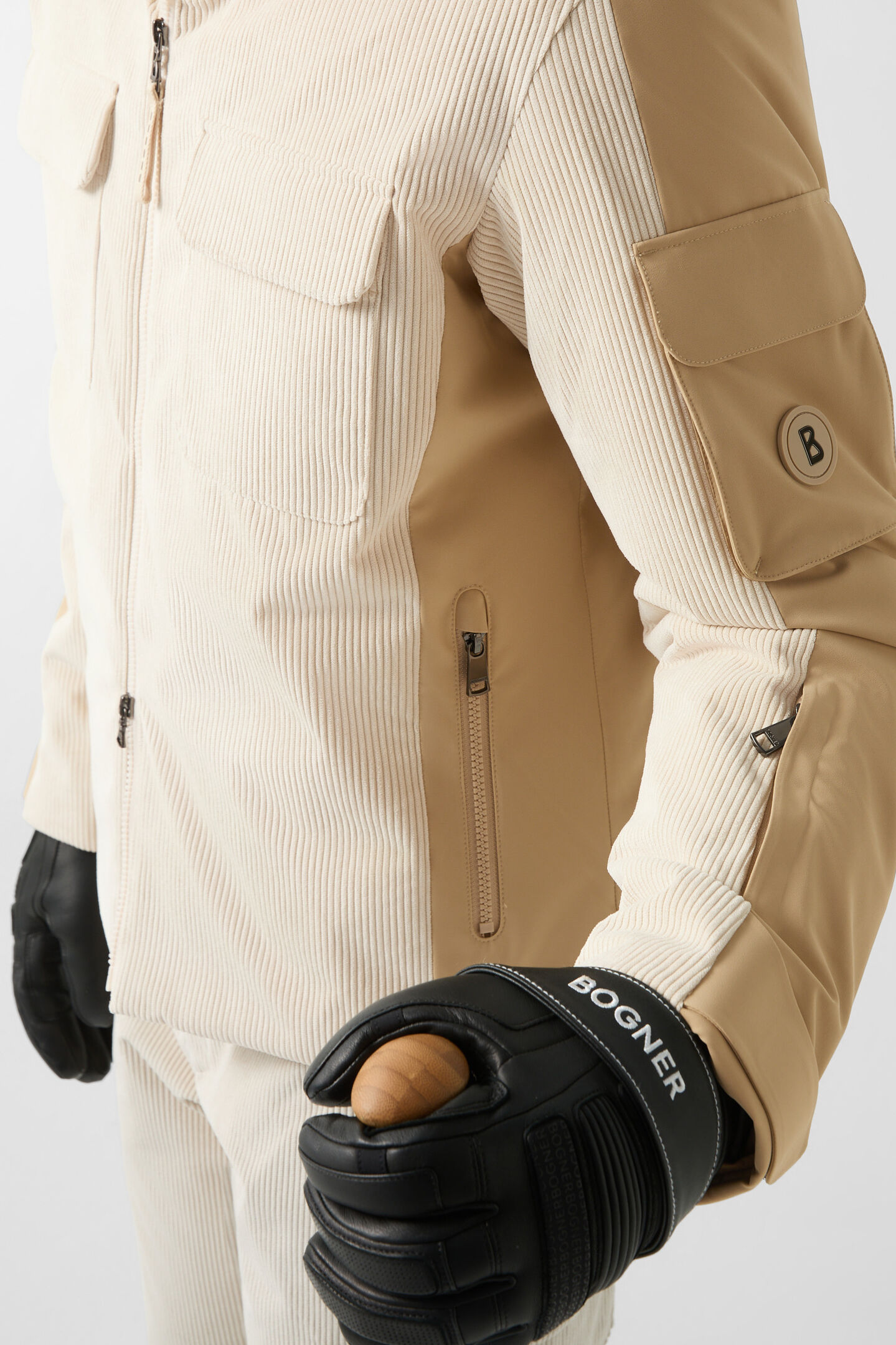 Cobe corduroy ski jacket Beige