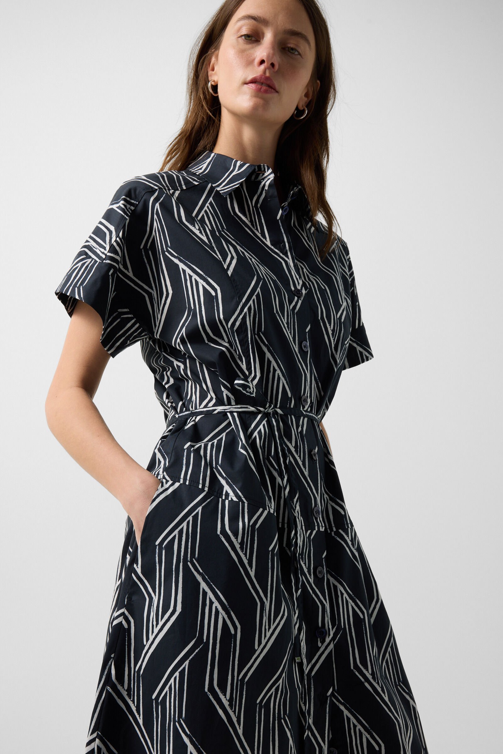 Roxana shirt dress Navy blue/off-white