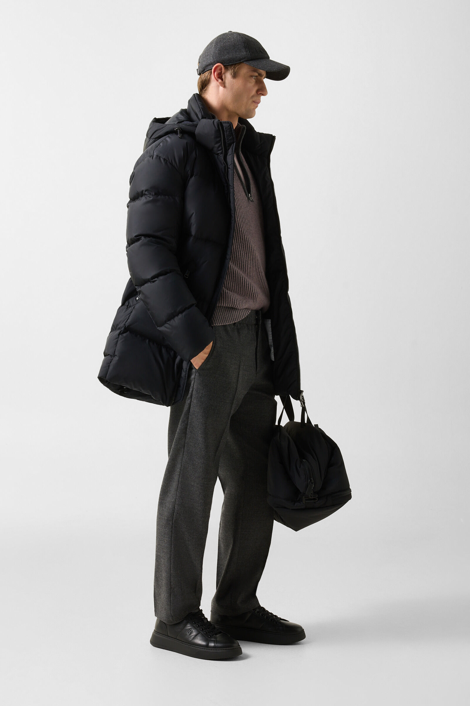 Marcus virgin wool blend trousers Anthracite