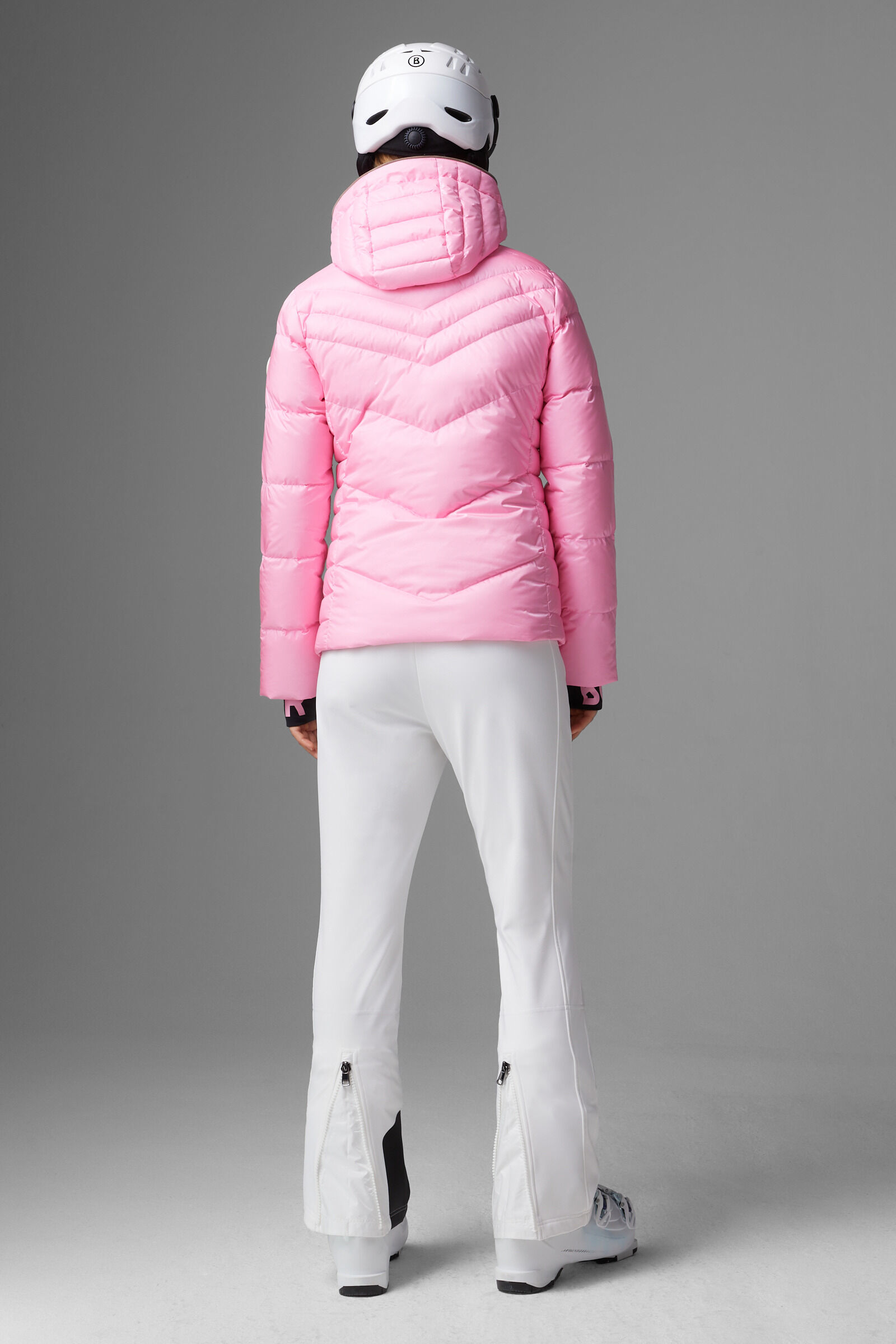 Pink and shop white ski jacket