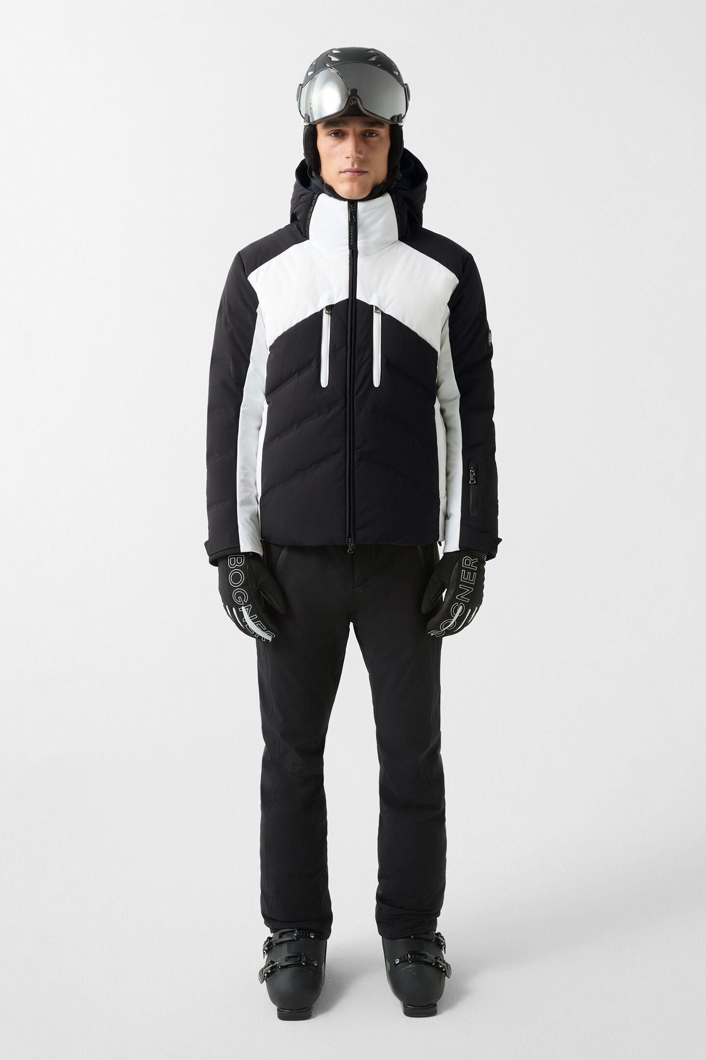 Jervis down ski jacket Black/white