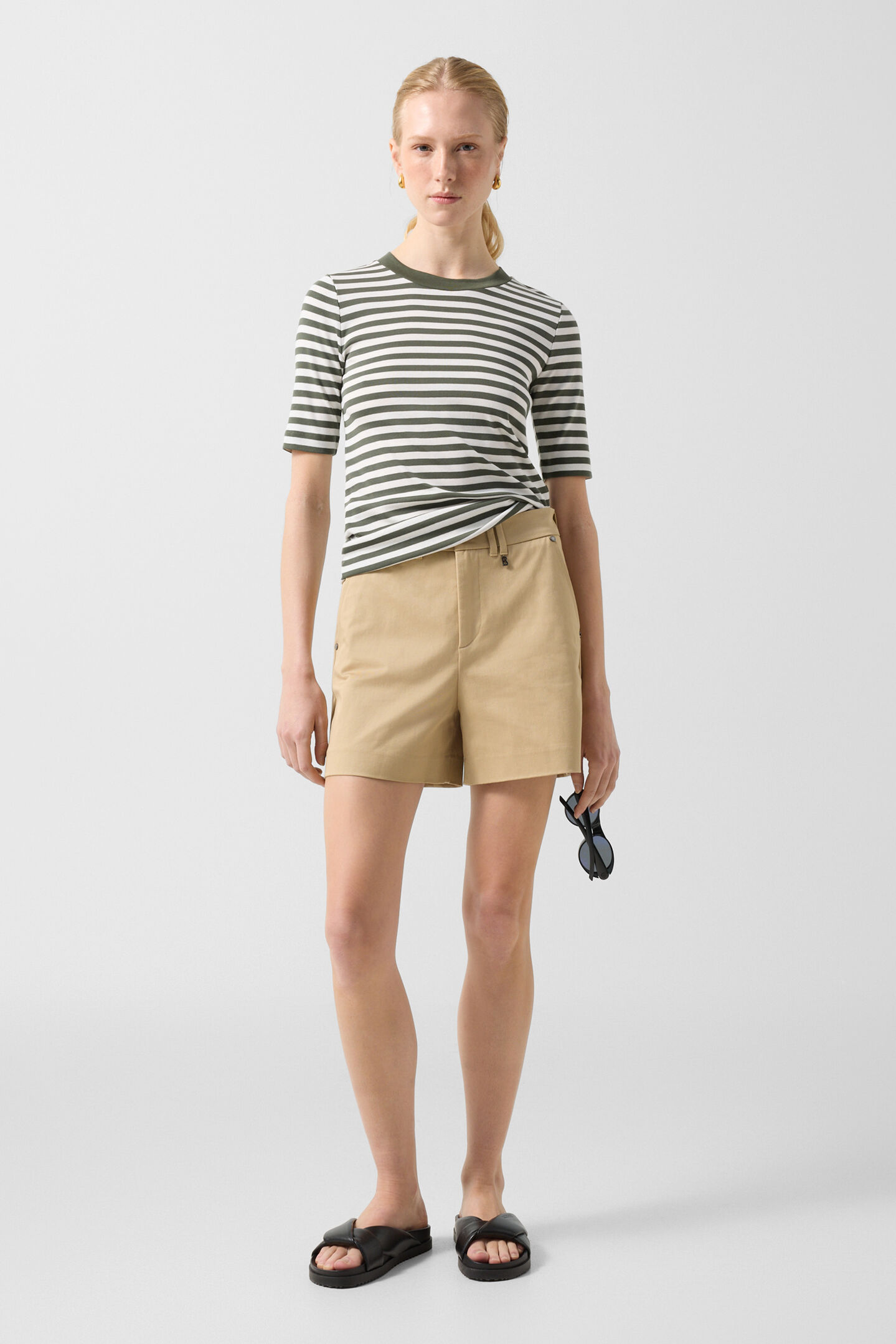 T-Shirt Nikini Oliv-Gr&uuml;n/Off-White