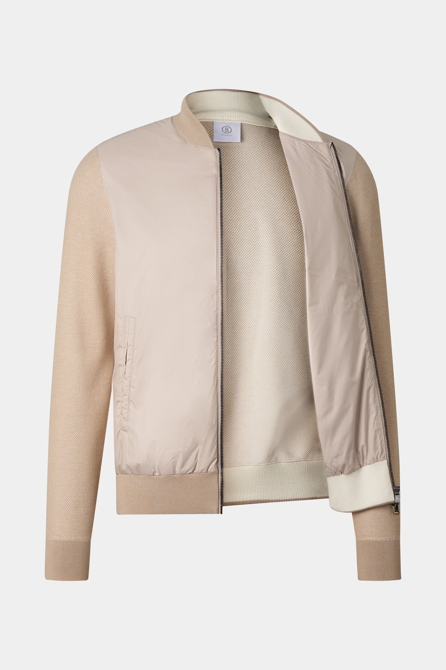 Zisco hybrid knit jacket Beige
