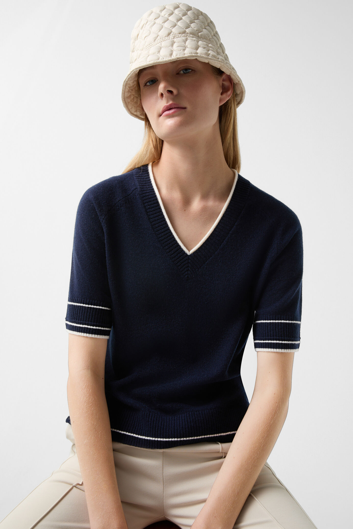 Chiri knitted shirt Navy blue