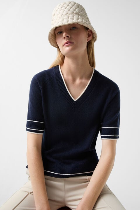 Strick-Shirt Chiri Navy-Blau Strick-Shirt Chiri Navy-Blau