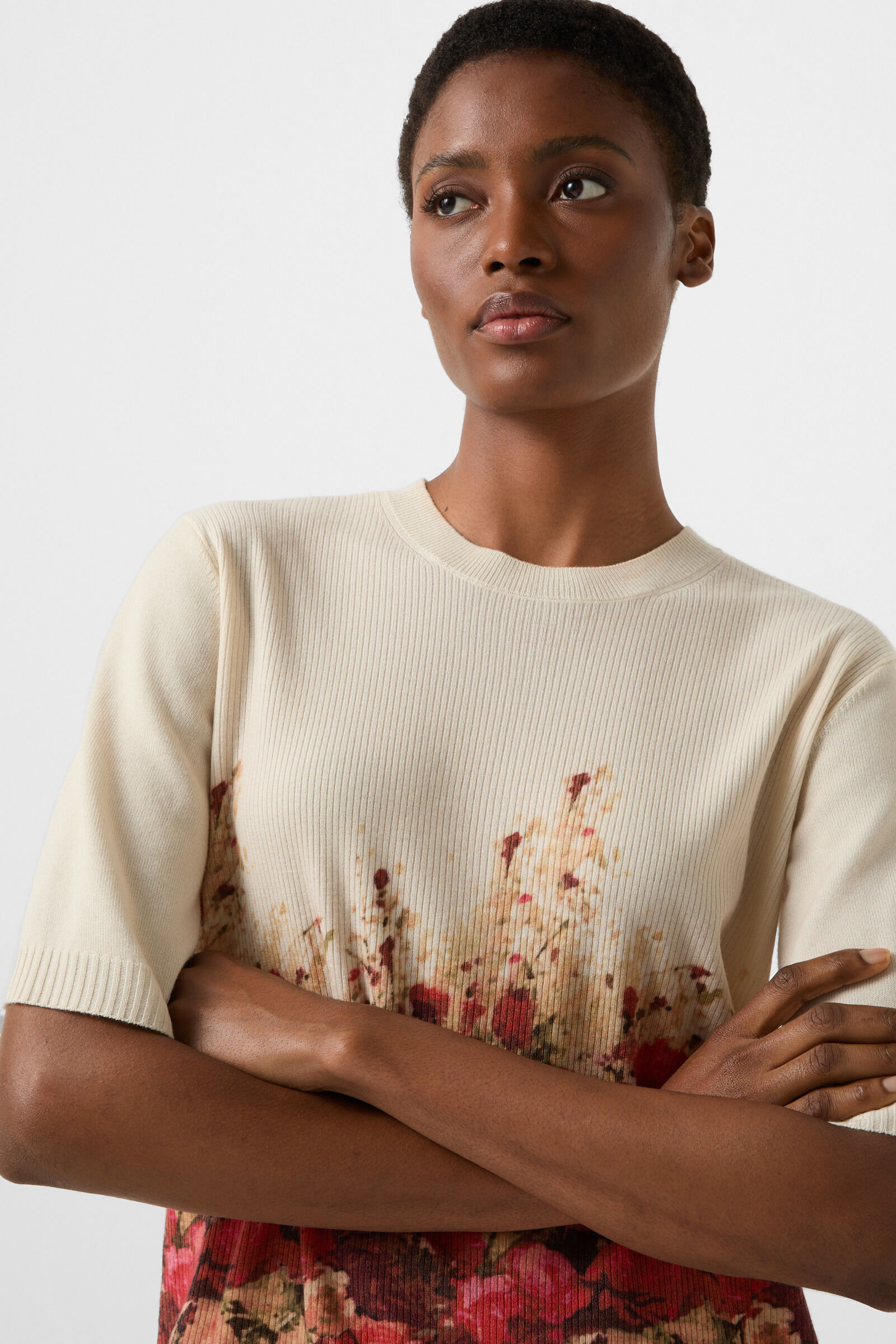 Knitted shirt Helly Sand/red