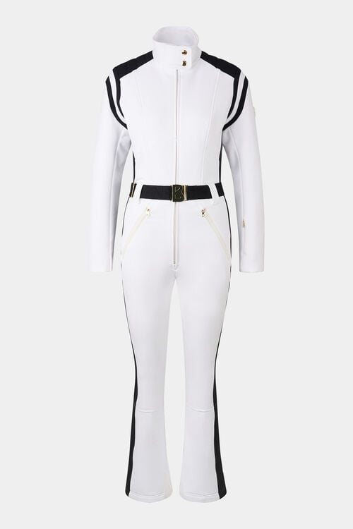 Janny softshell ski overall White/black
