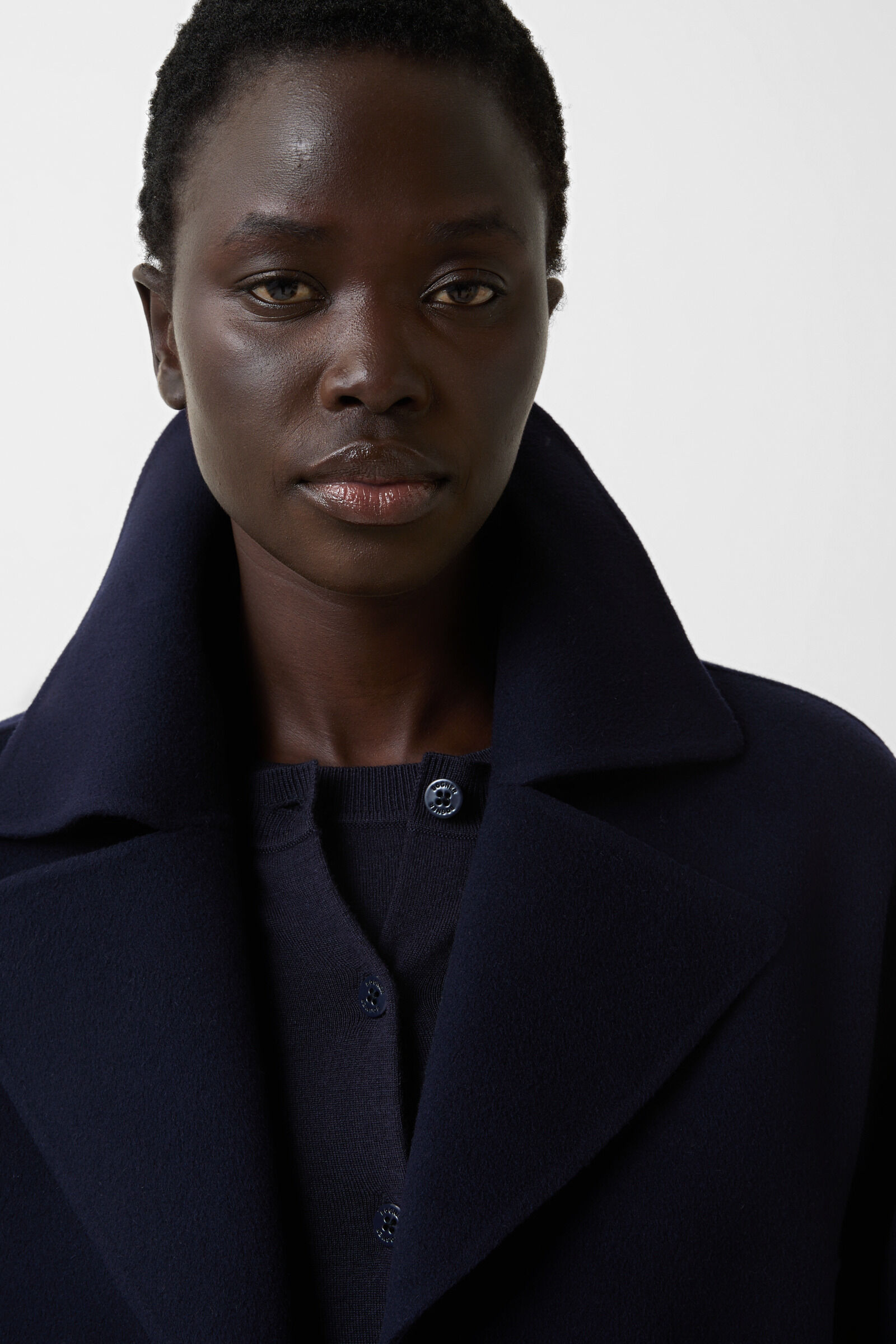 Wollmantel Imani Navy-Blau