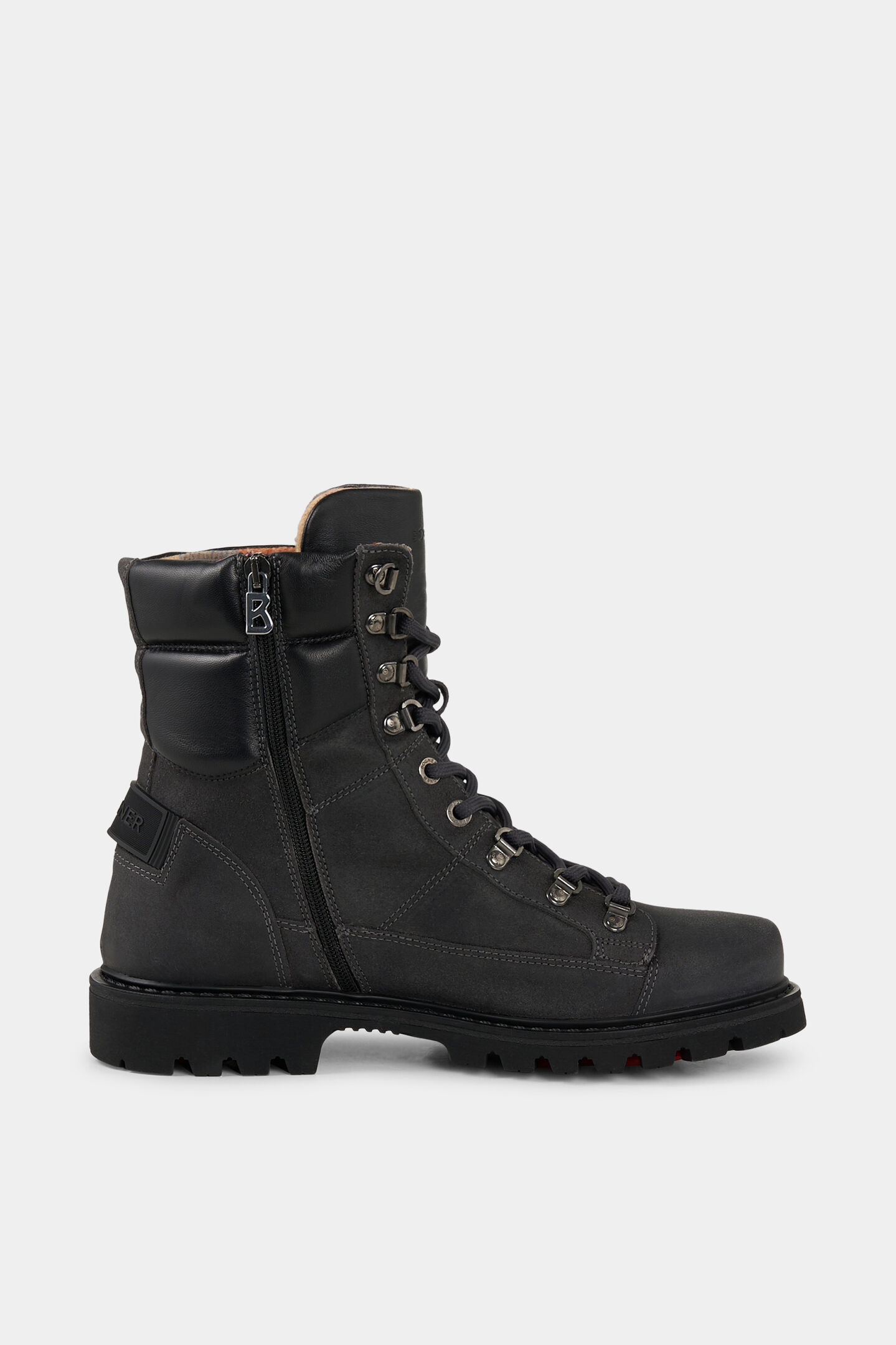 Lace-up boots Helsinki with spikes Dark grey