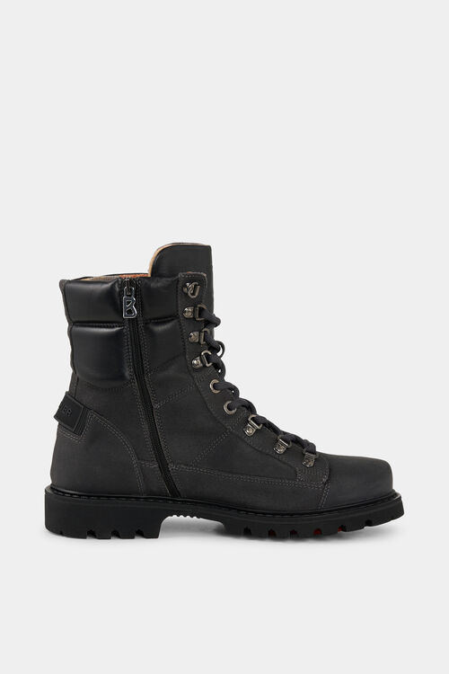 Lace-up boots Helsinki with spikes Dark grey