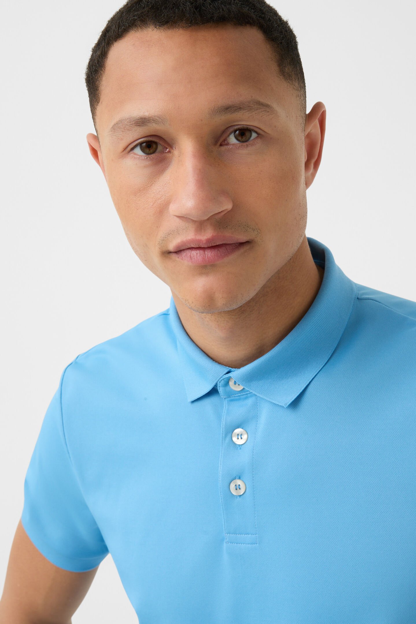 Daniel functional short-sleeved top Light blue