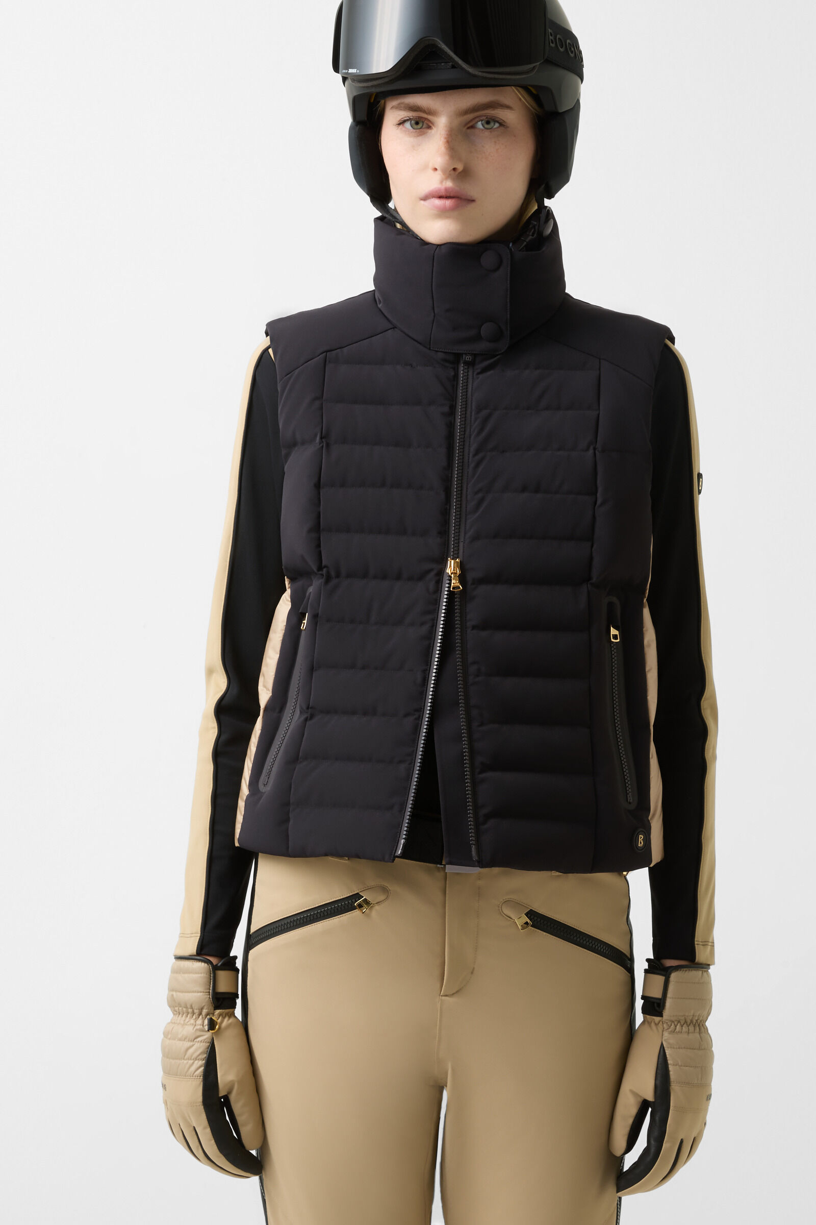 Bond down waistcoat Black/beige