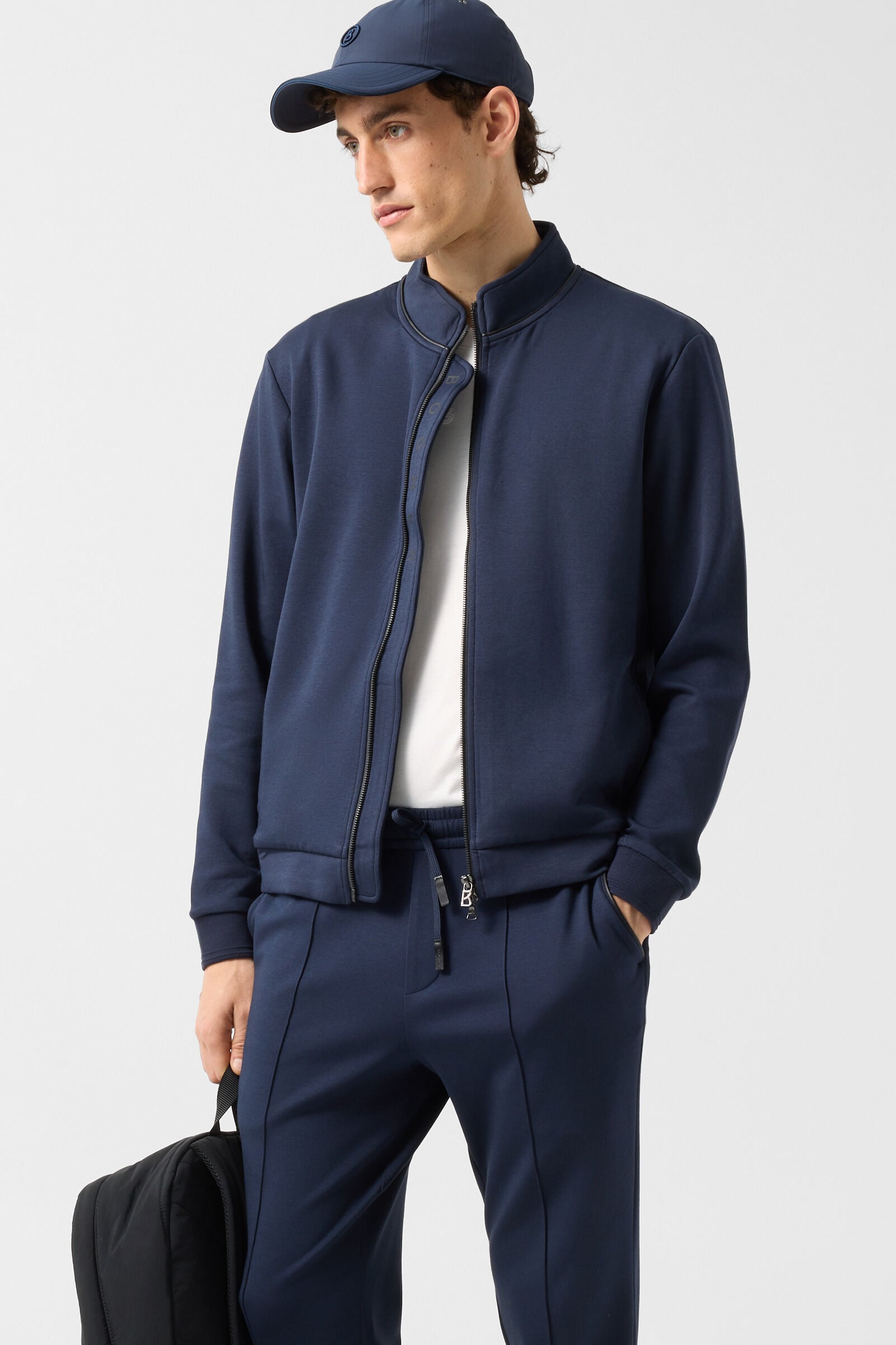 Spencer jersey jacket Navy blue