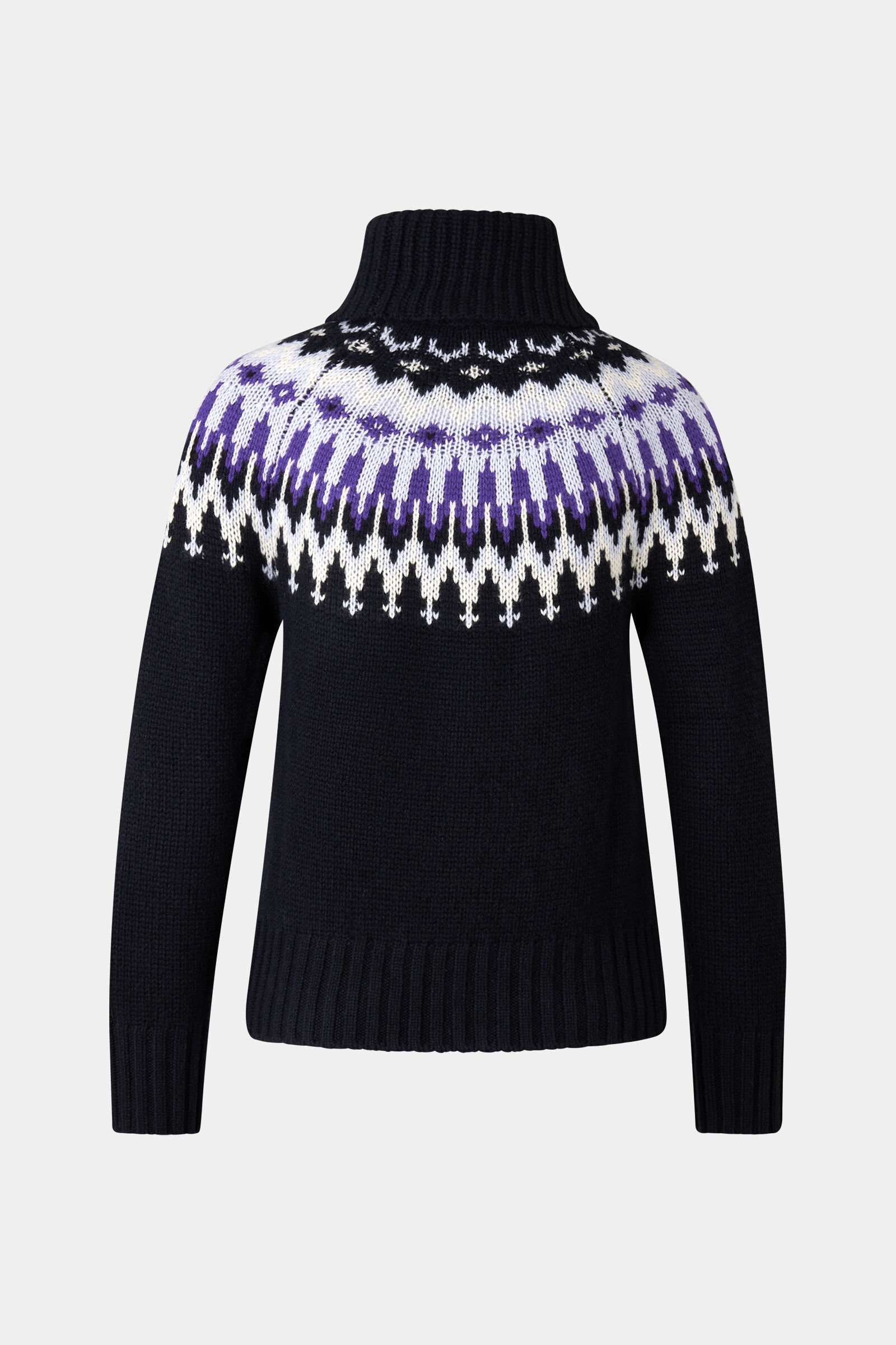 Norwegian jumper Ingrid Navy blue/off-white/purple