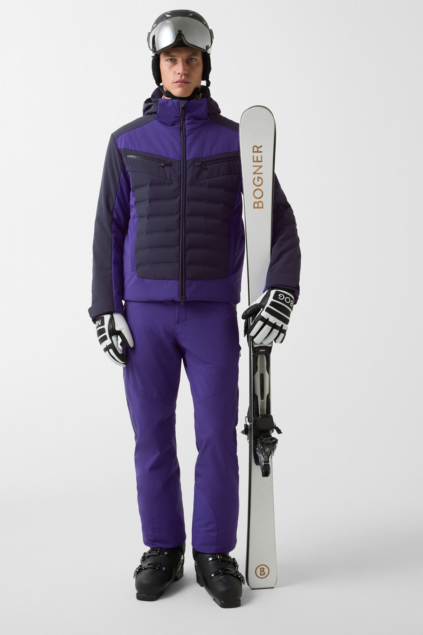 Feliks down ski jacket Navy blue/purple