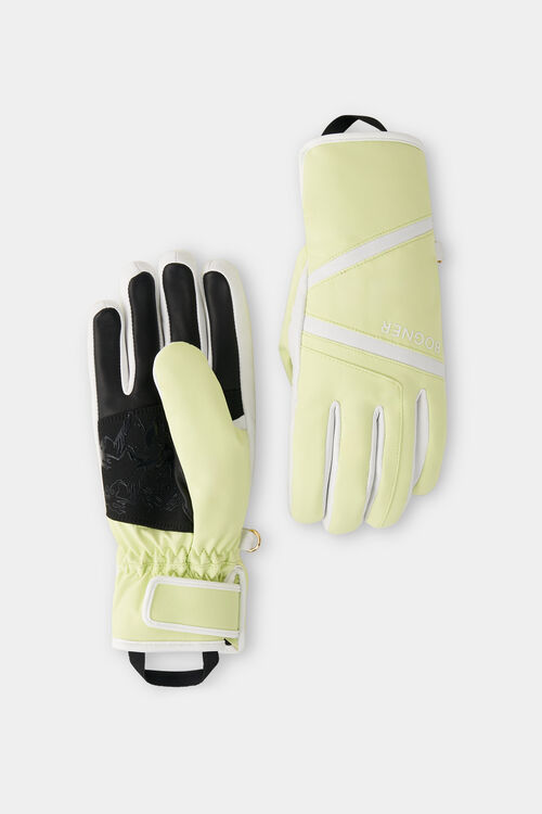 Handschuhe Hilla Lime/Wei&szlig;