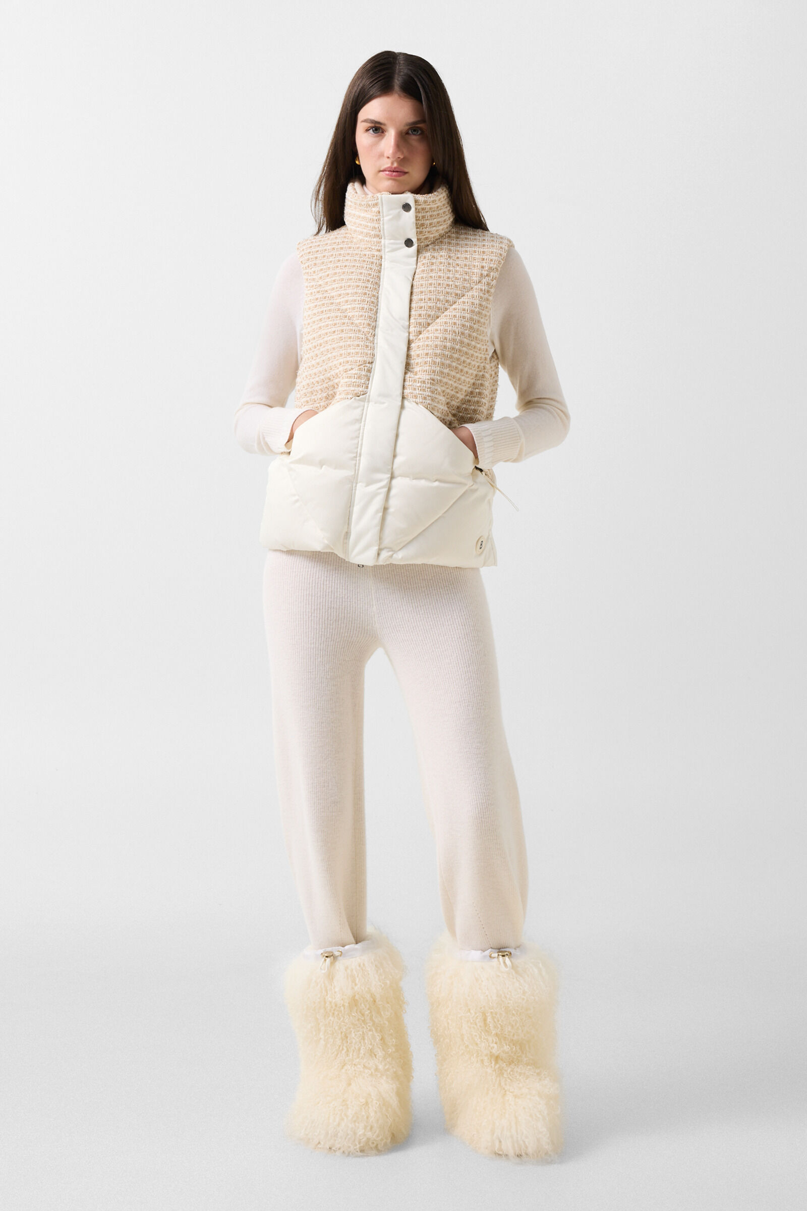 Netty Down Vest Off-white/beige