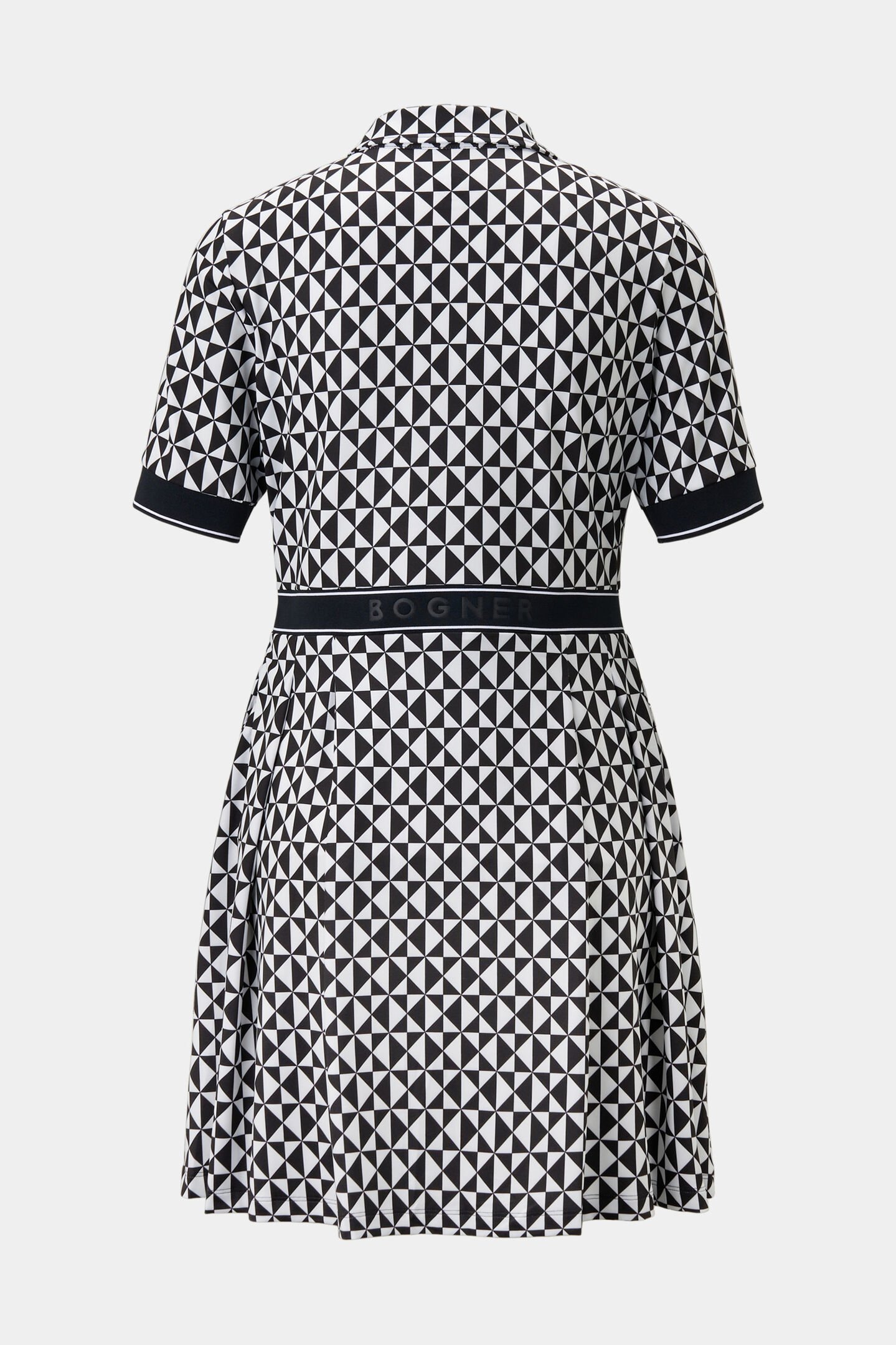 Funktions-Polo-Kleid Linny Schwarz/Weiß