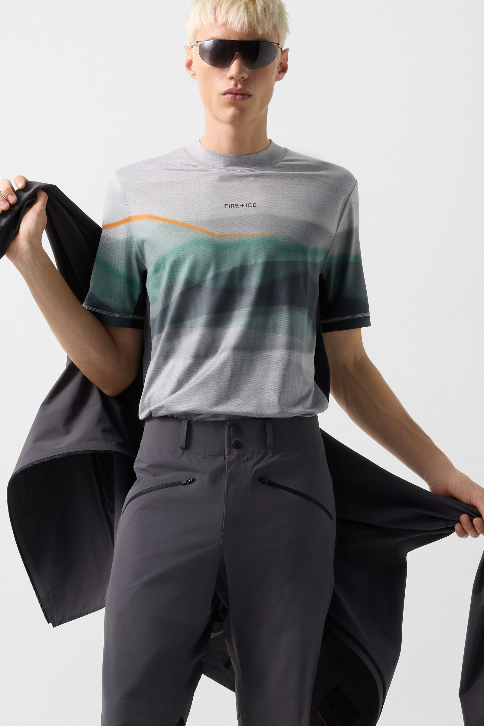 Balduin functional shirt Grey/green