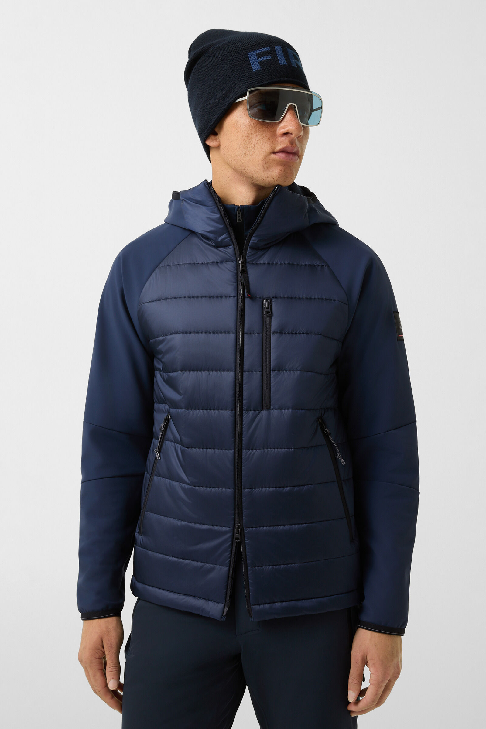 Anian softshell quilted jacket Dark blue