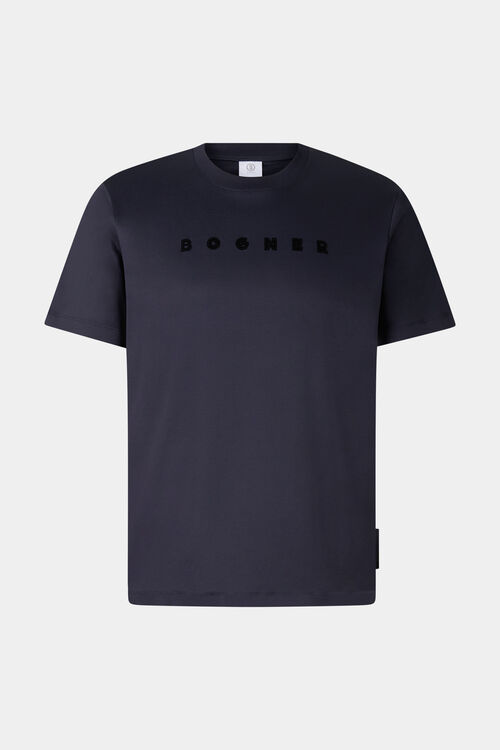 Baumwoll-T-Shirt Lukas Navy-Blau