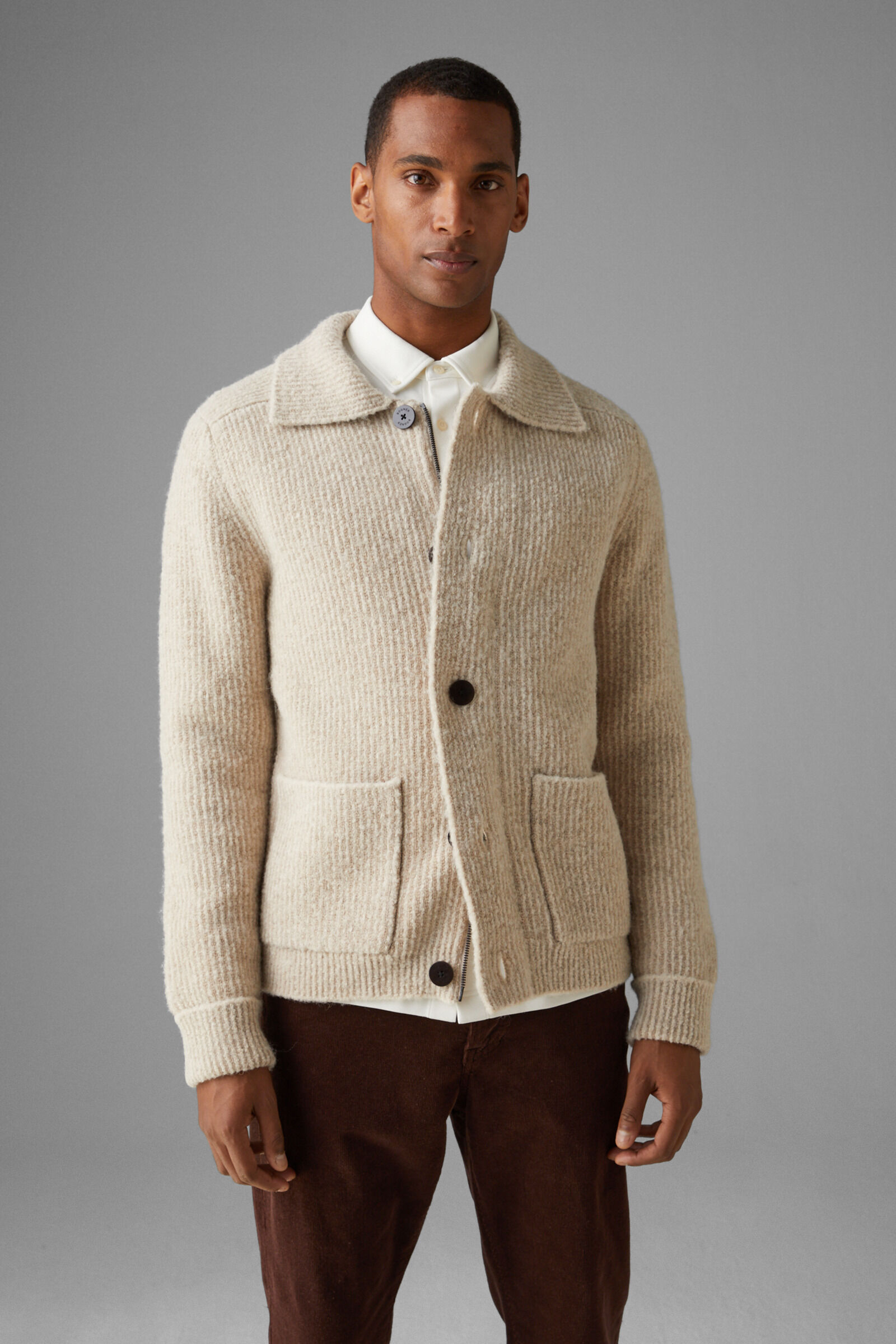 Beige discount mens cardigan